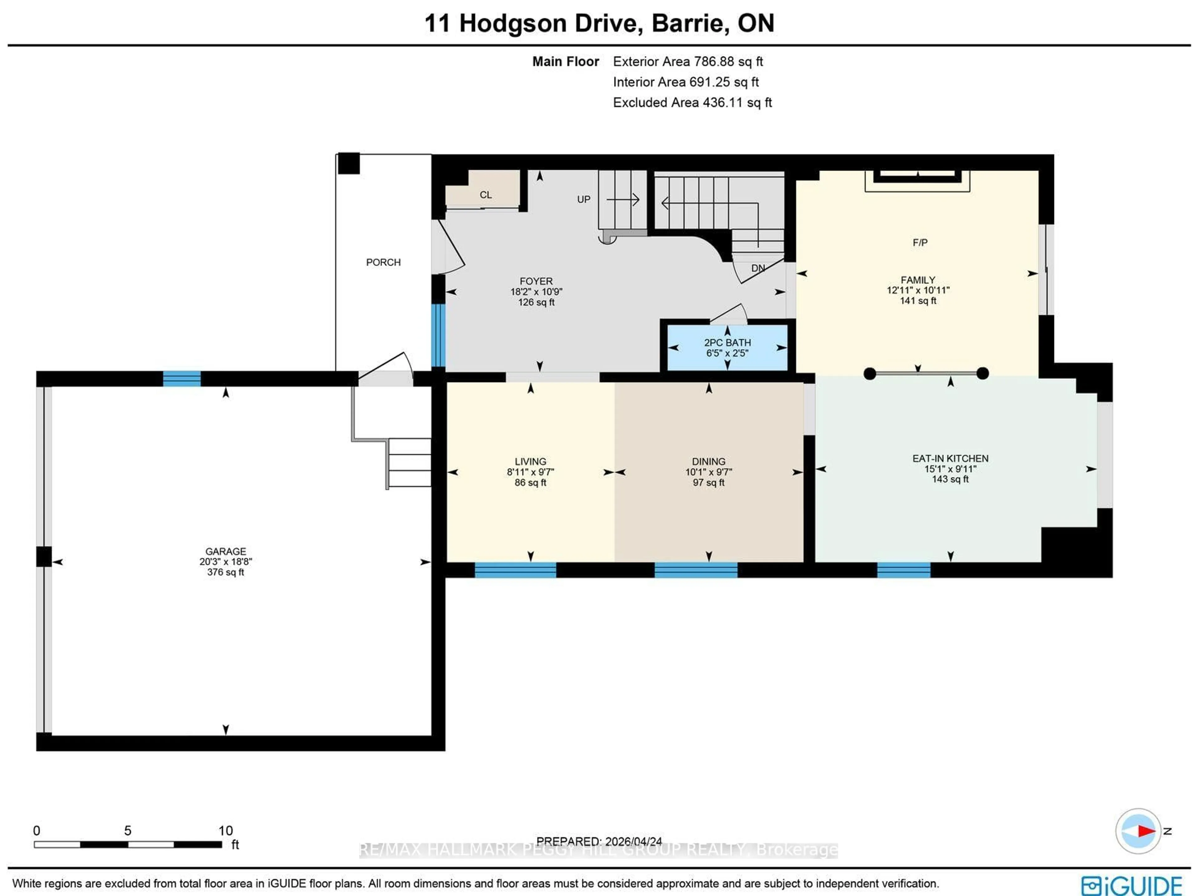 Floor plan for 11 Hodgson Dr, Barrie Ontario L4N 7Y2