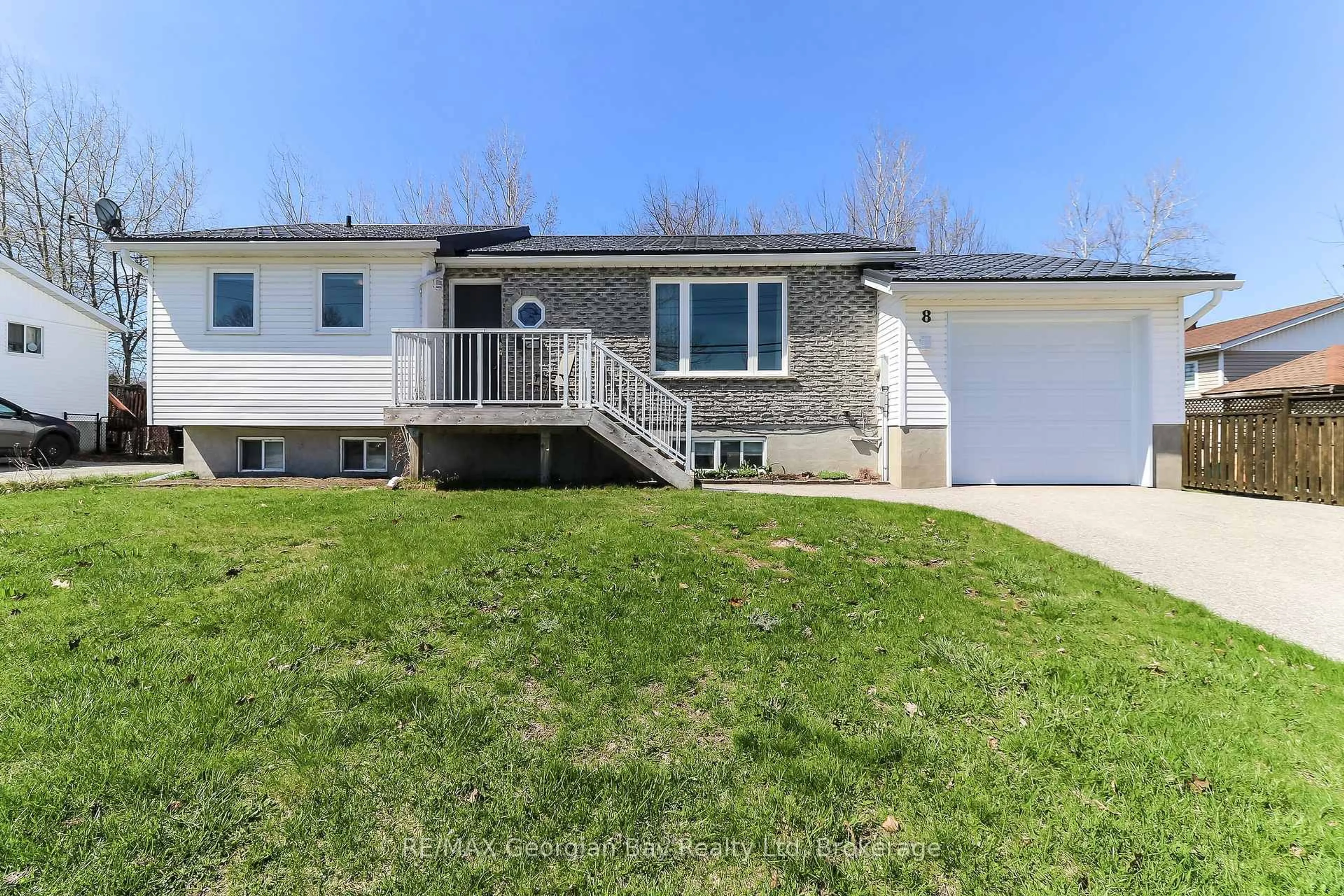 Home with vinyl exterior material, street for 8 John Dillingno St, Tay Ontario L0K 2A0