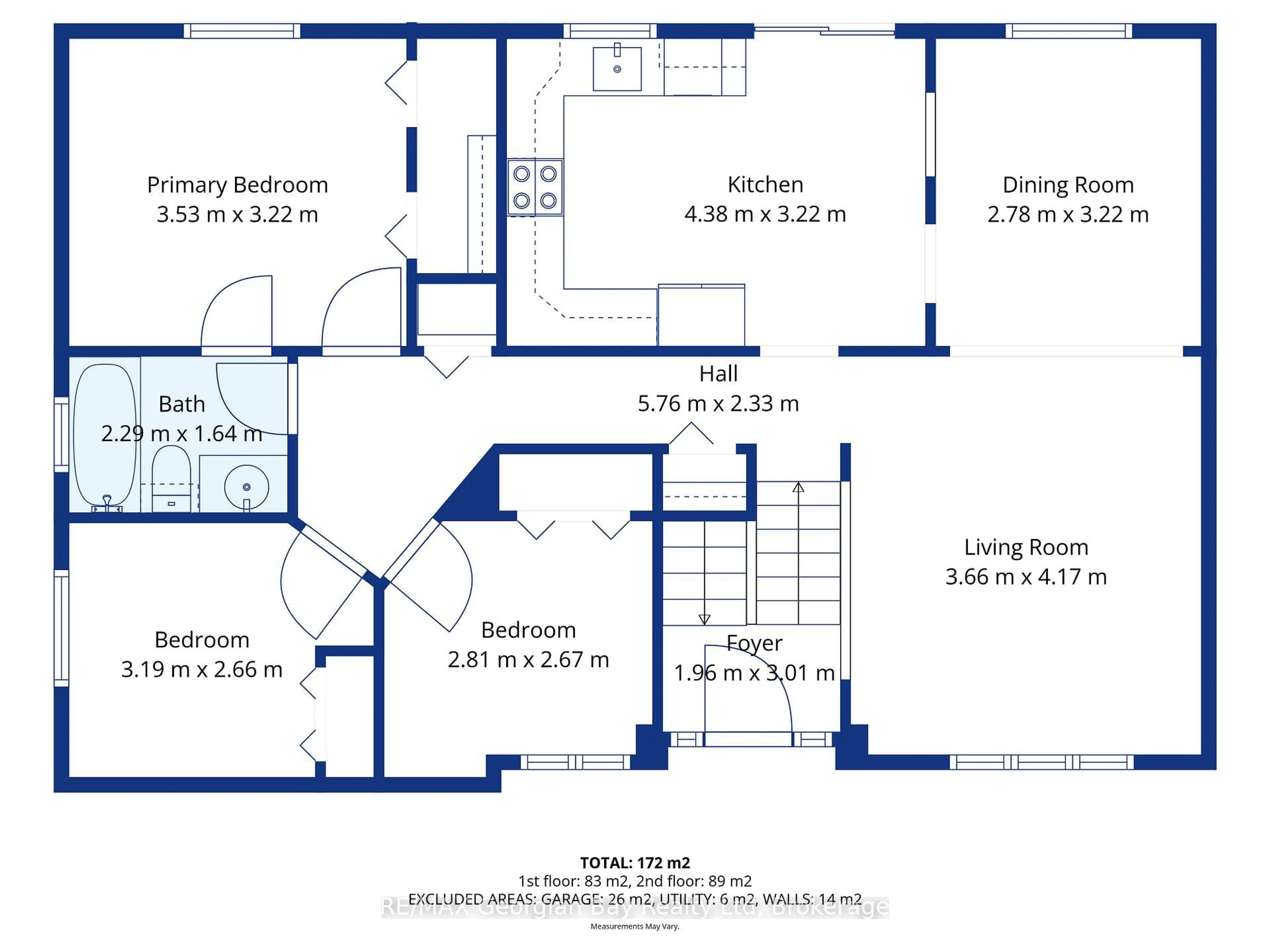 Floor plan for 45 Mcdermitt Tr, Tay Ontario L0K 2C0
