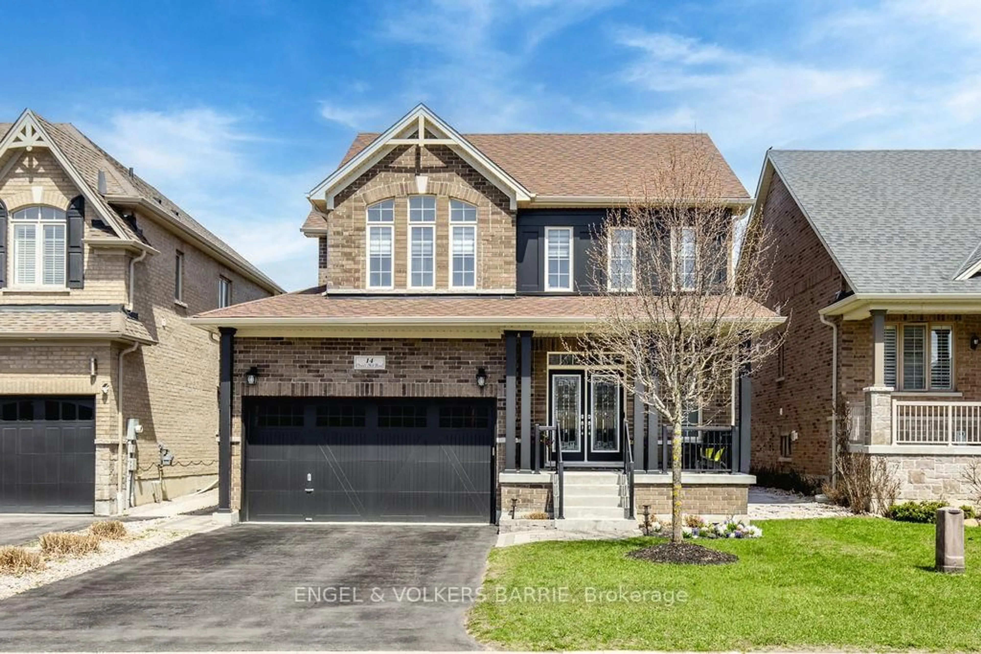 Home with brick exterior material, street for 14 Oliver's Mill Rd, Springwater Ontario L9X 0S6