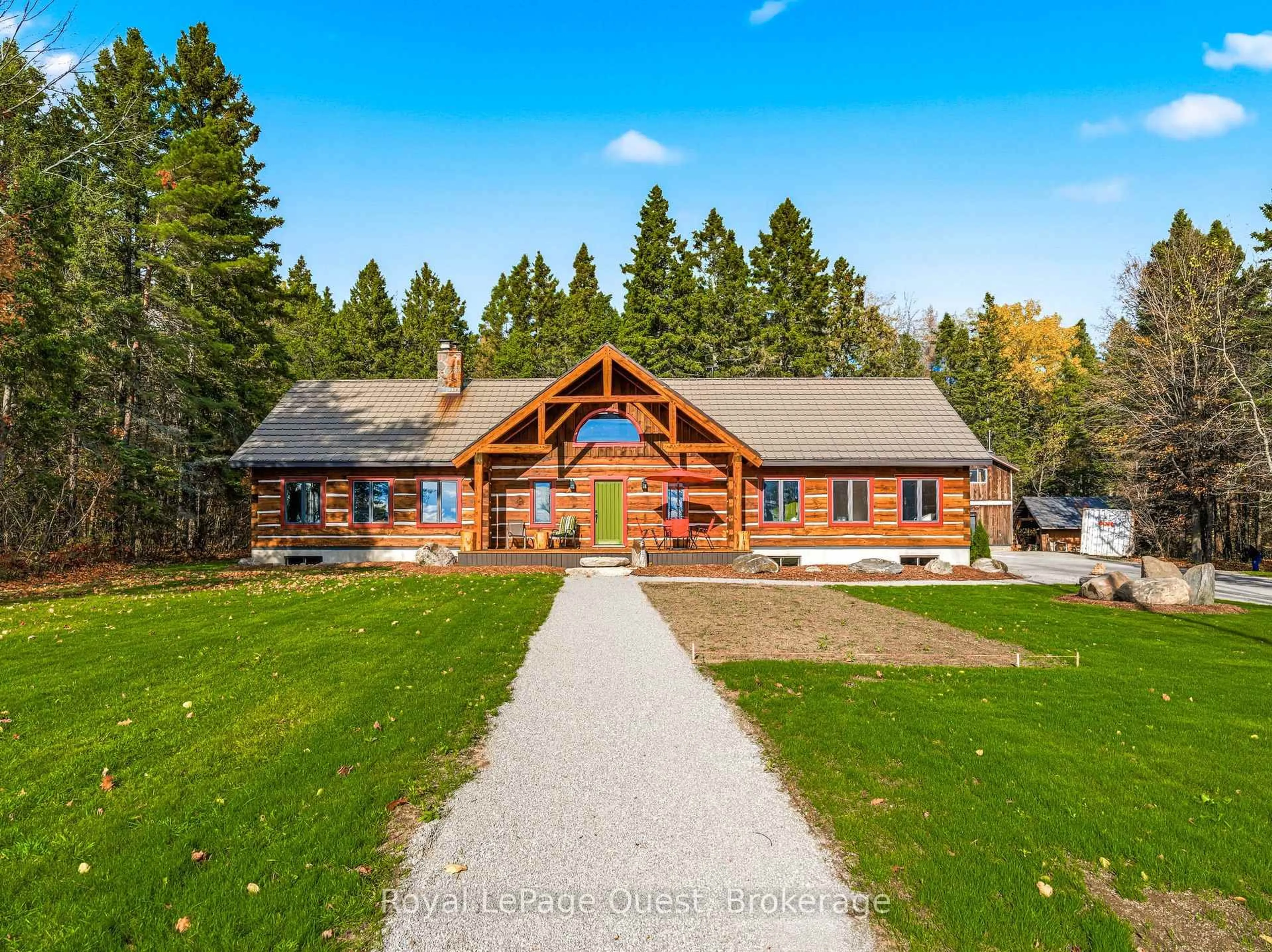 A pic from outside/outdoor area/front of a property/back of a property/a pic from drone, mountain view for 160 14 Concession, Tiny Ontario L9M 0N3