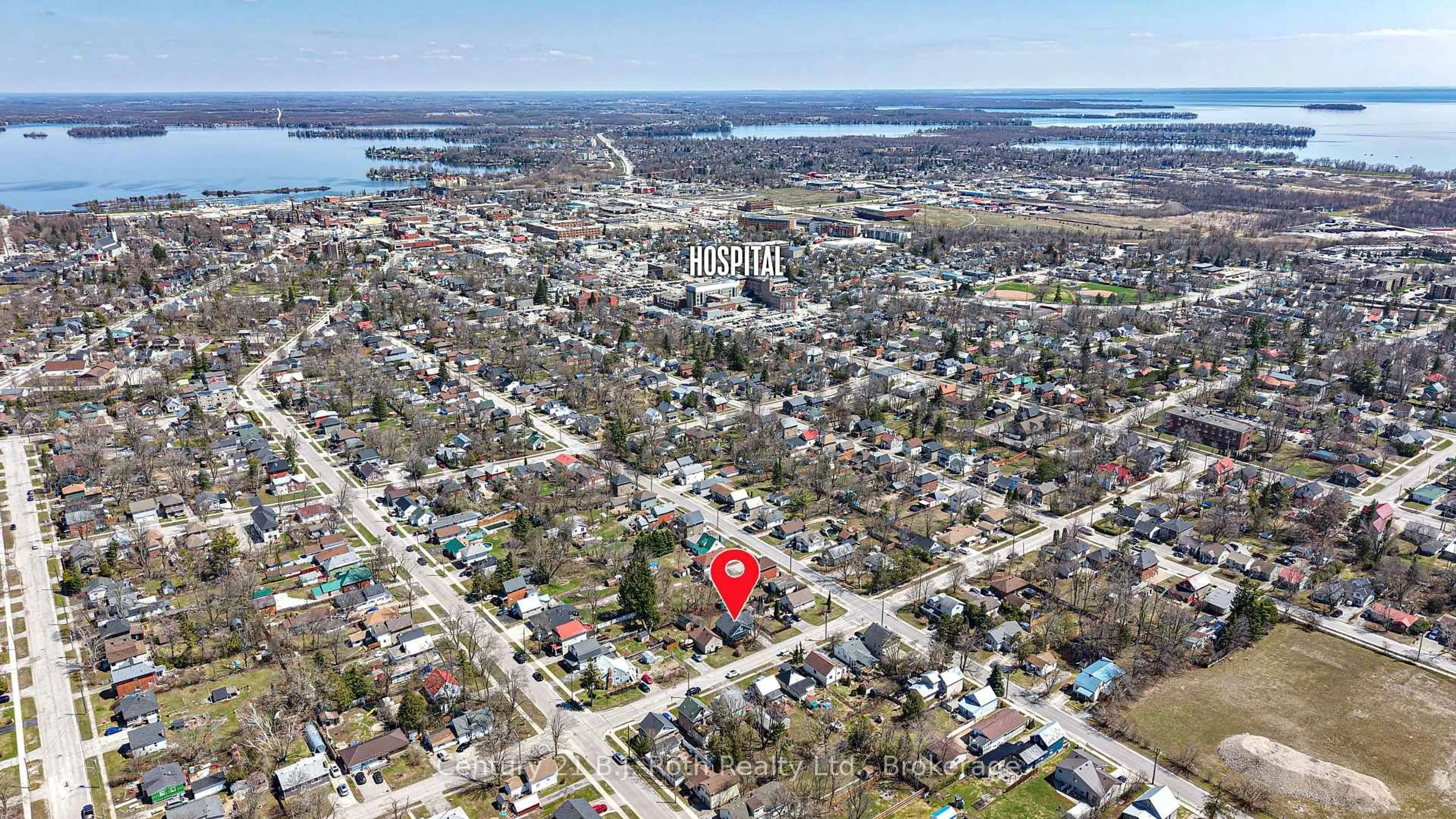 Picture of a map for 76 McKenzie St, Orillia Ontario L3V 6A7