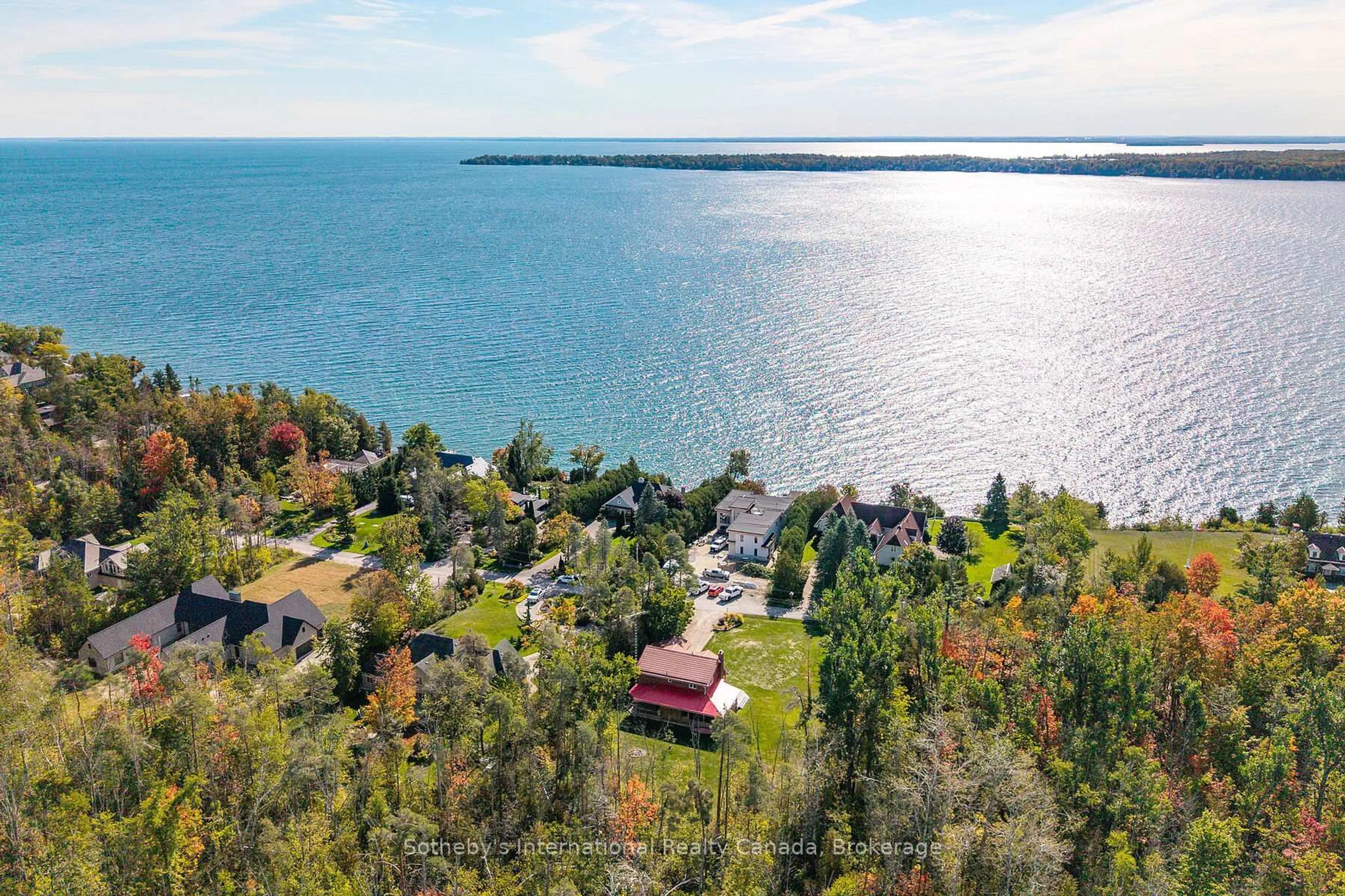 A pic from outside/outdoor area/front of a property/back of a property/a pic from drone, water/lake/river/ocean view for 126 Brambel Rd, Oro-Medonte Ontario L0L 2L0