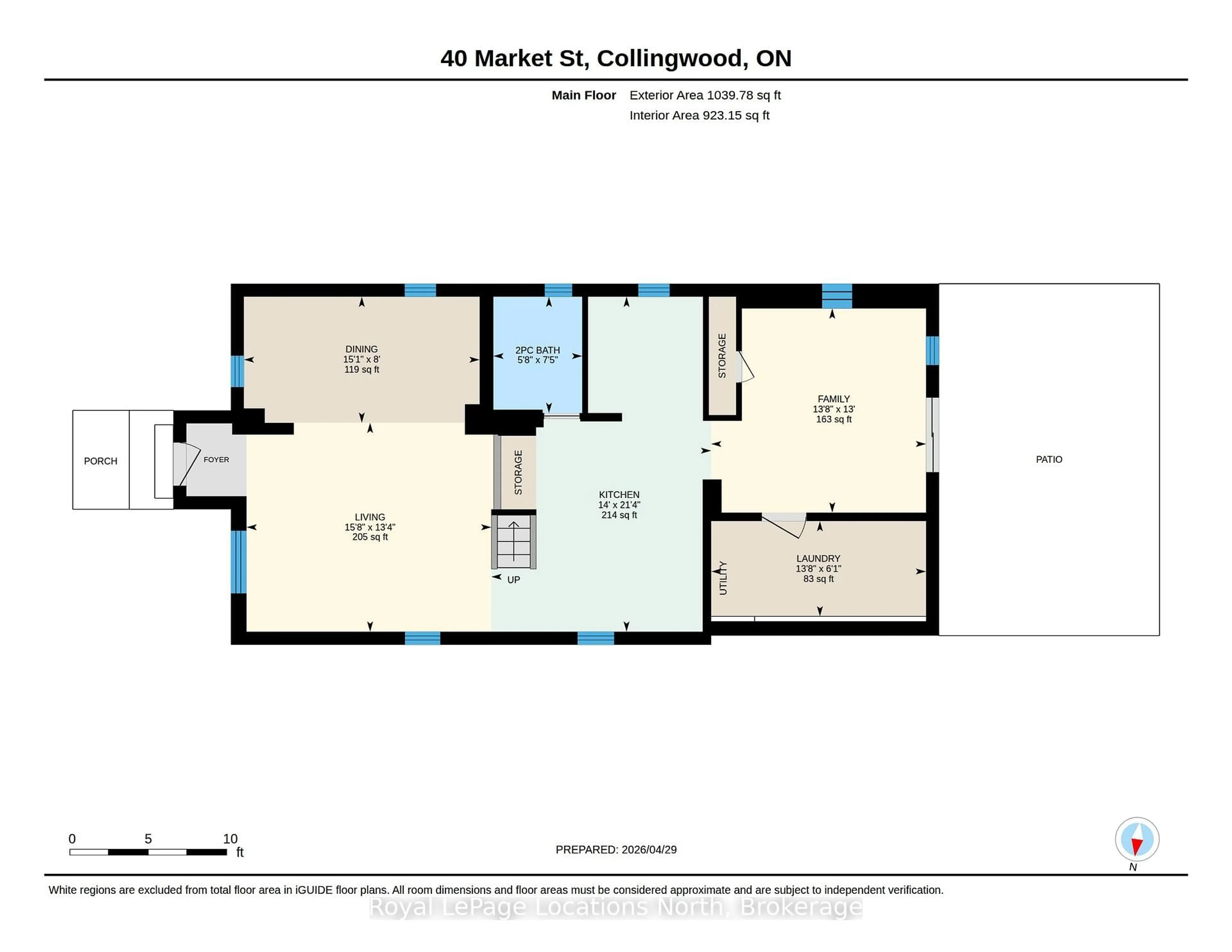 Floor plan for 40 Market St, Collingwood Ontario L9Y 3M6