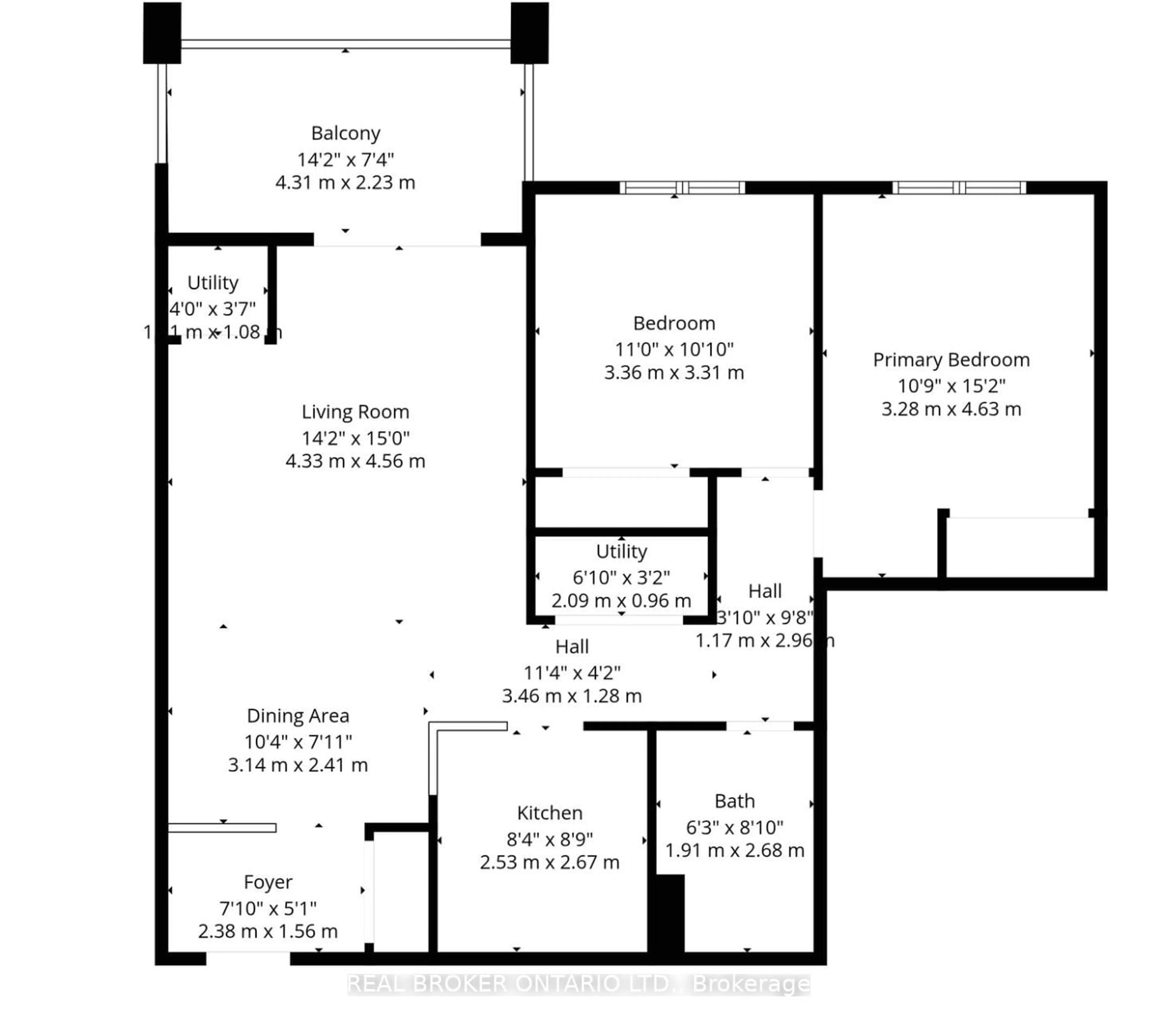 Floor plan for 42 Ferndale Dr #108, Barrie Ontario L4N 2M5