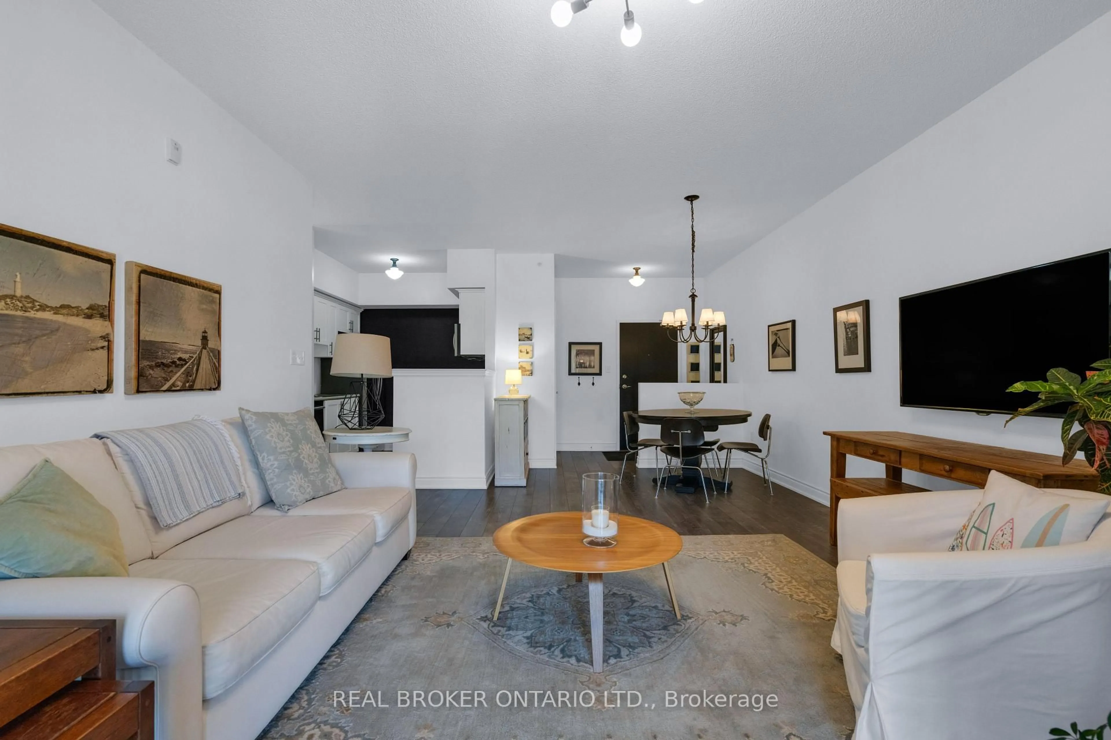Living room with furniture, unknown for 42 Ferndale Dr #108, Barrie Ontario L4N 2M5