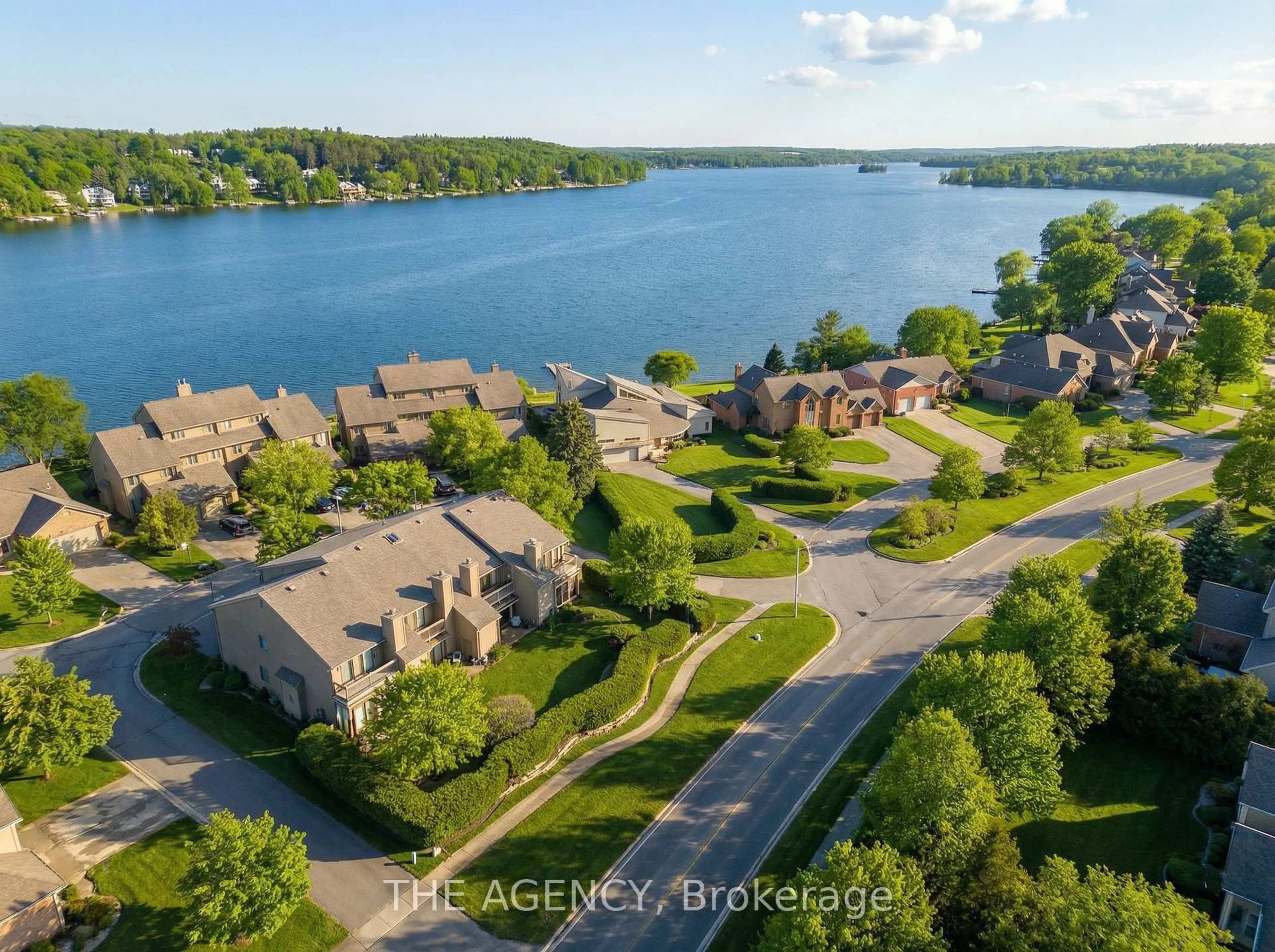 A pic from outside/outdoor area/front of a property/back of a property/a pic from drone, water/lake/river/ocean view for 10 Beck Blvd, Penetanguishene Ontario L9M 1C3
