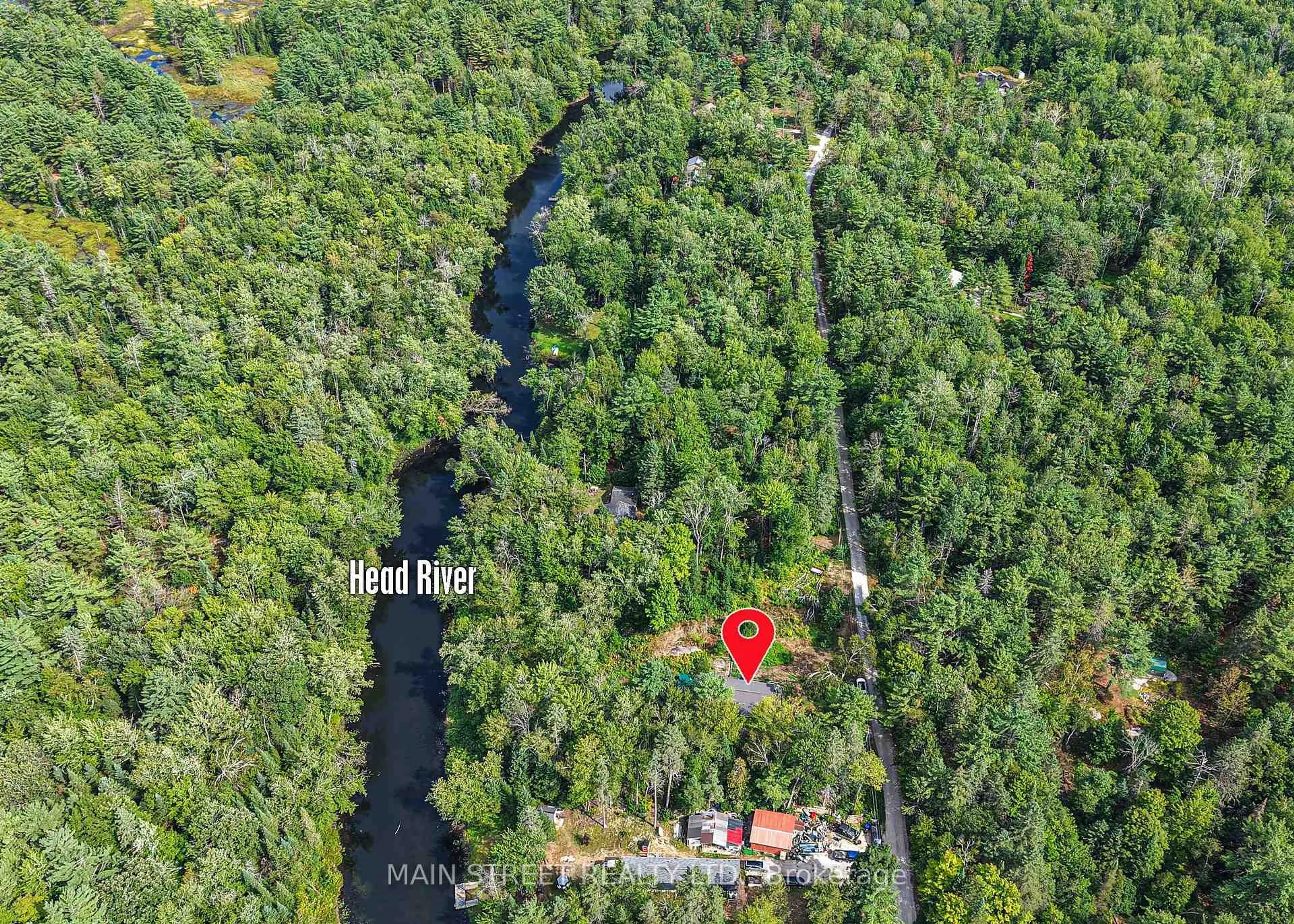 A pic from outside/outdoor area/front of a property/back of a property/a pic from drone, water/lake/river/ocean view for 6583 Pioneer Village Line, Ramara Ontario L0K 1W0