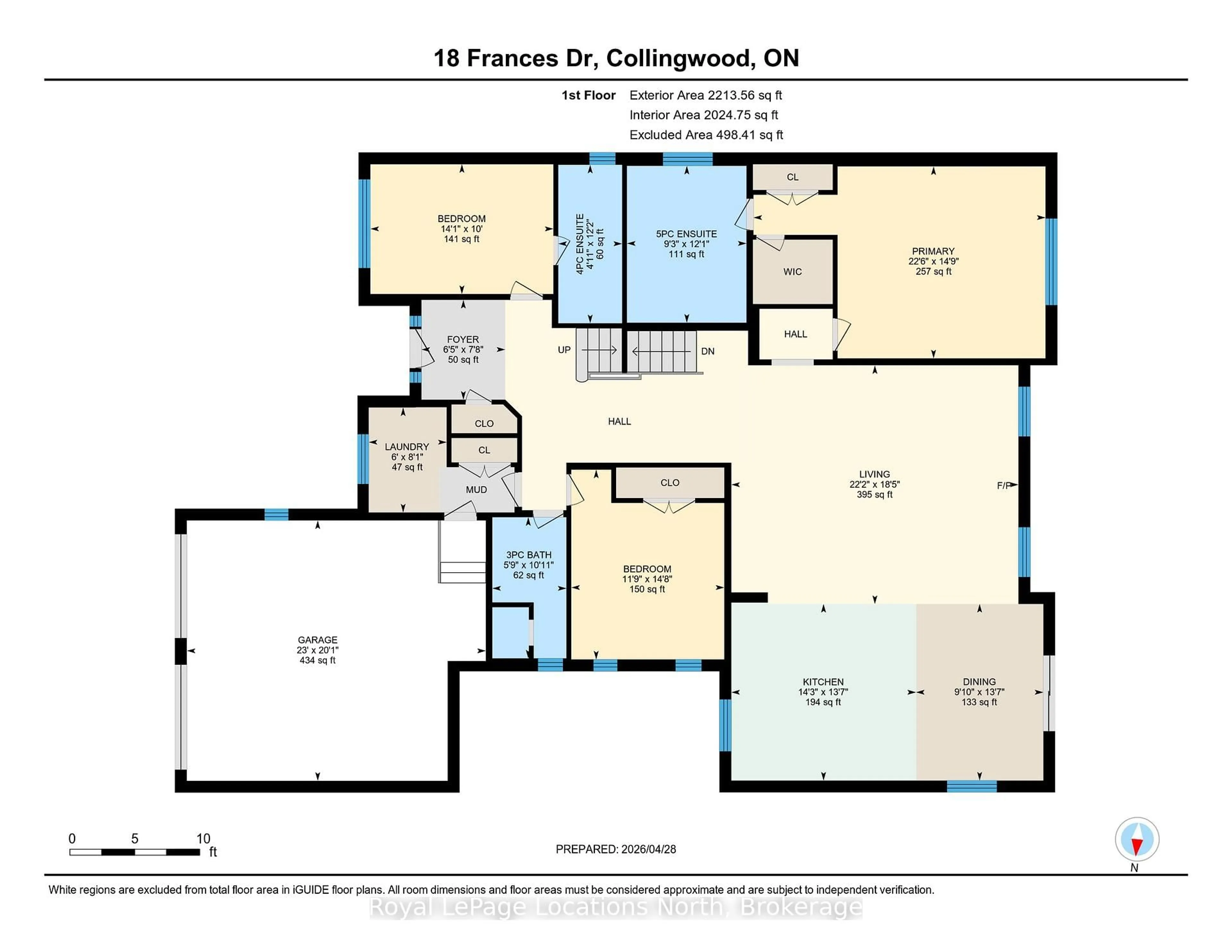 Floor plan for 18 Frances Dr, Collingwood Ontario L9Y 0A8