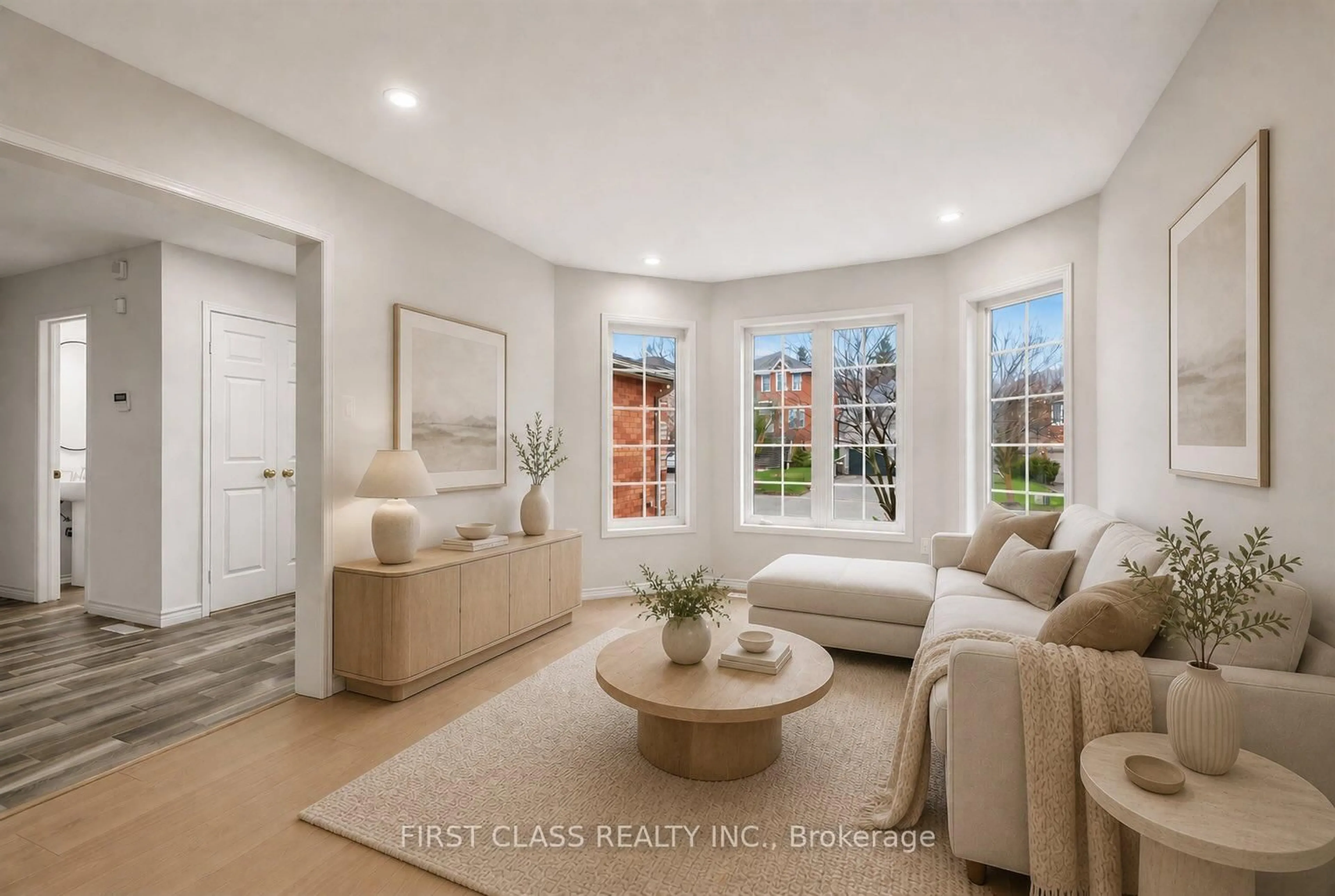 Living room with furniture, ceramic/tile floor for 104 Chalmers Dr, Barrie Ontario L4N 8V9