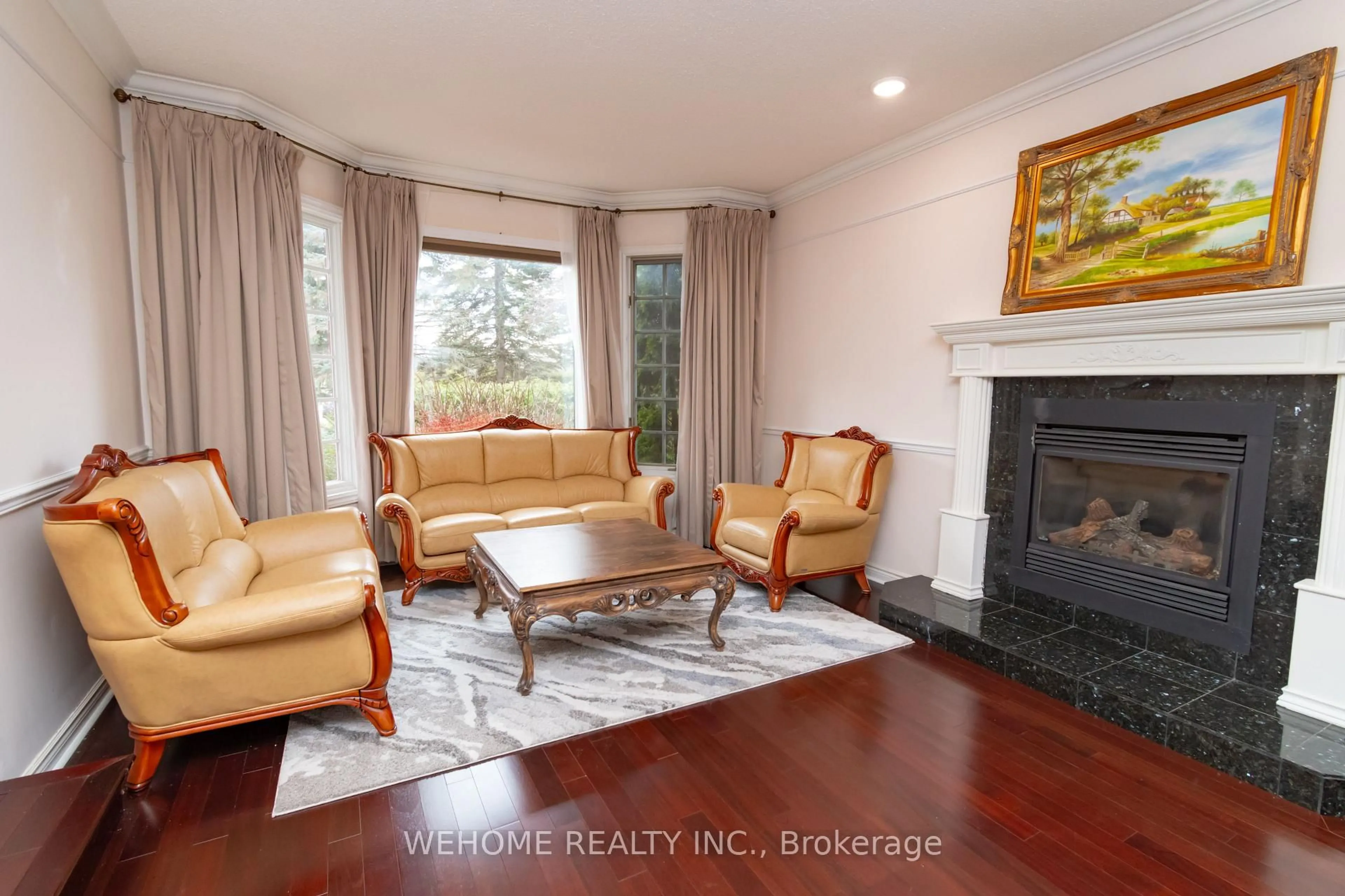 Living room with furniture, wood/laminate floor for 90 Turtle Path, Ramara Ontario L0K 1B0