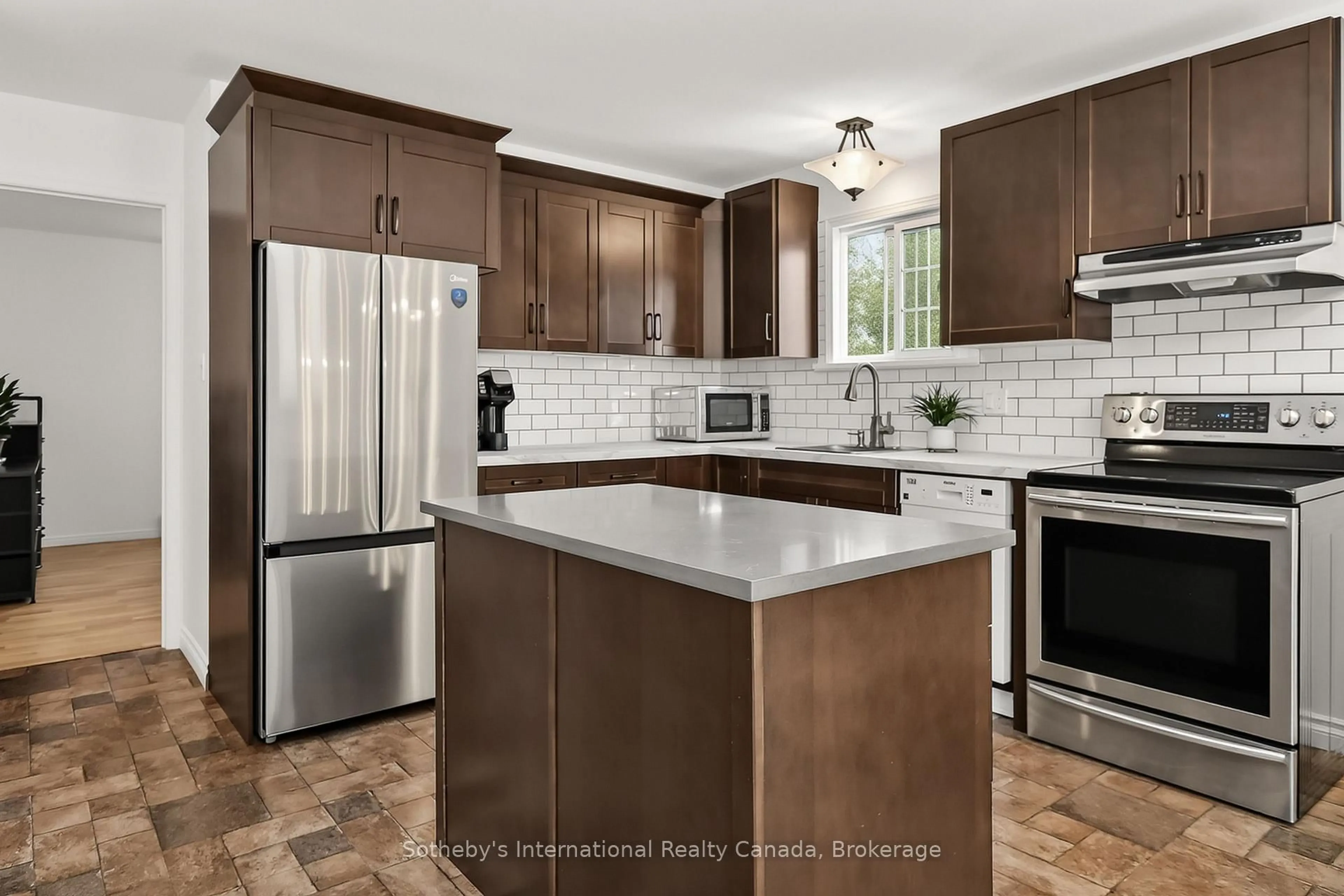 Contemporary kitchen, ceramic/tile floor for 224 Beech St, Clearview Ontario L0M 1S0