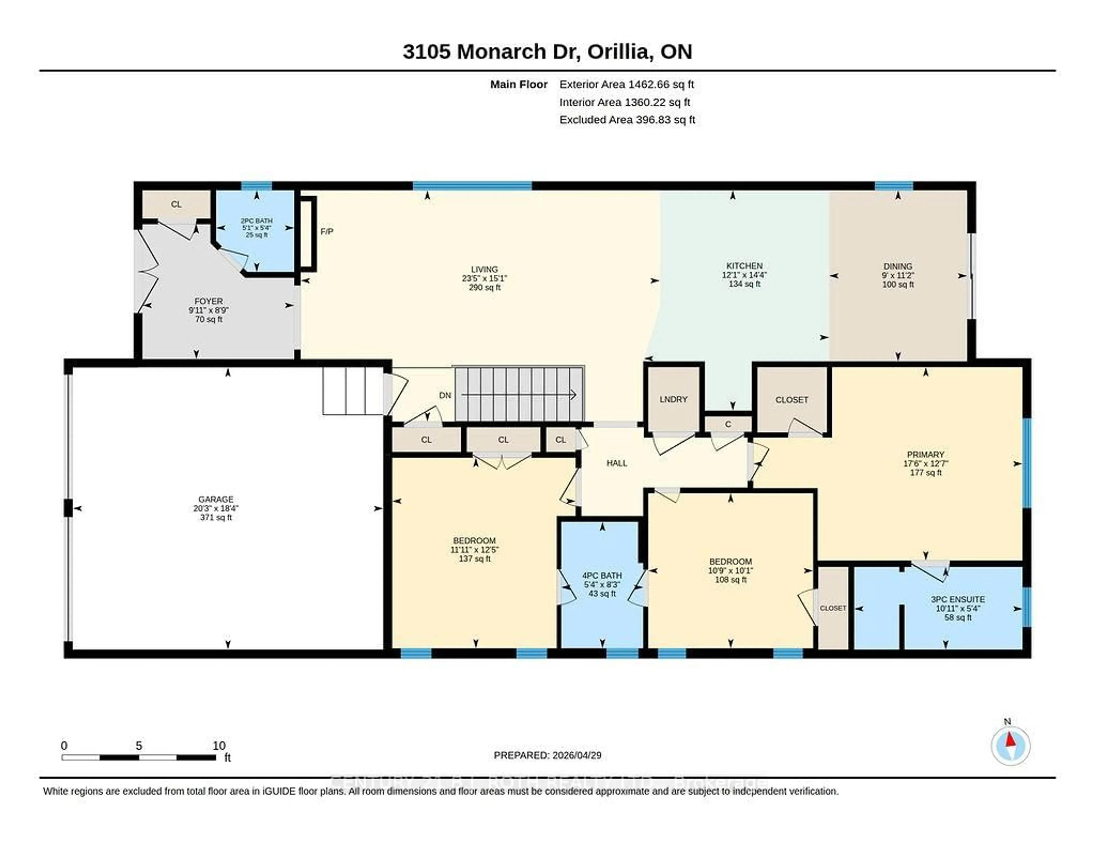 Floor plan for 3105 Monarch Dr, Orillia Ontario L3V 8K3