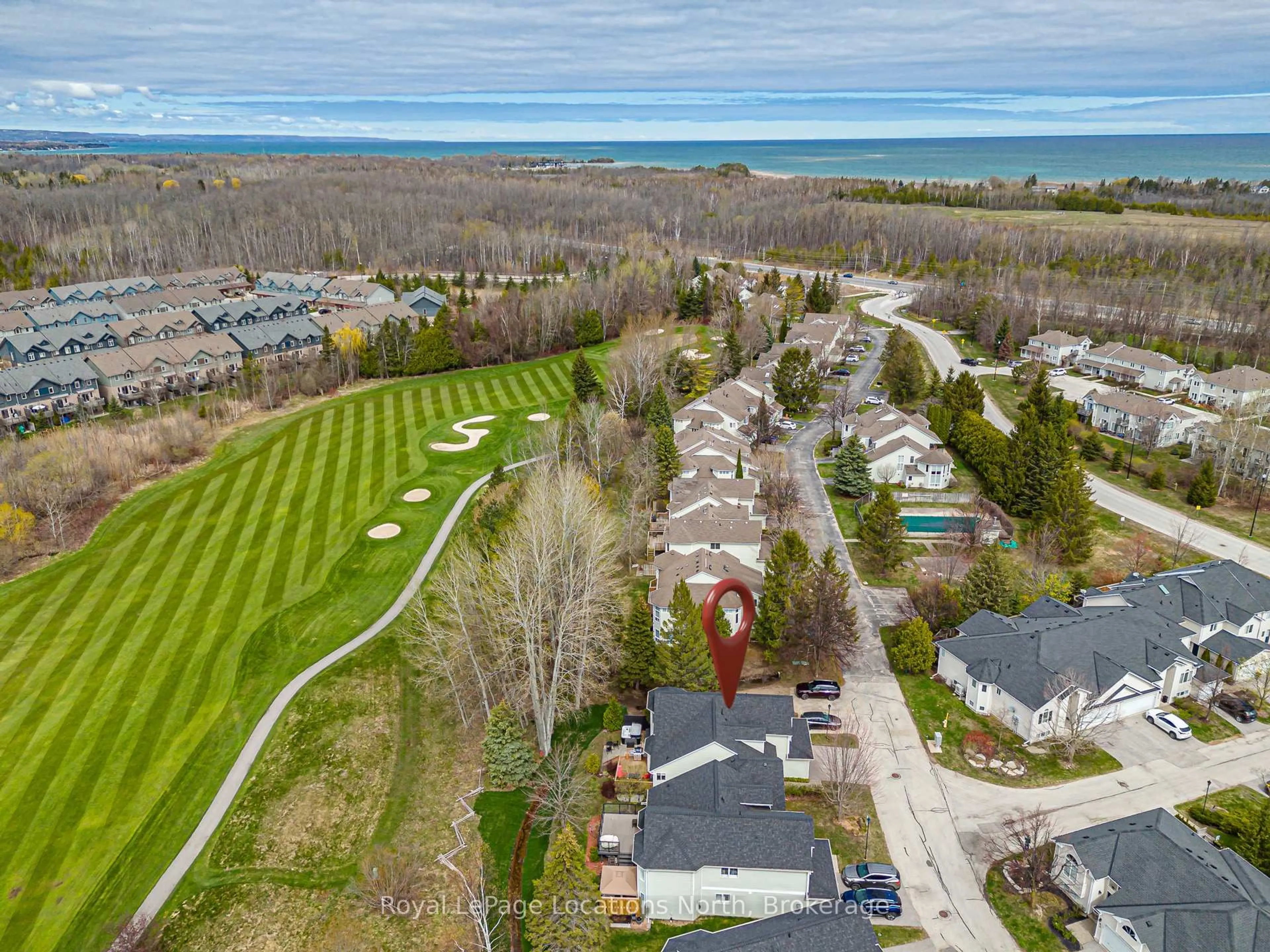 A pic from outside/outdoor area/front of a property/back of a property/a pic from drone, water/lake/river/ocean view for 35 Barker Blvd, Collingwood Ontario L9Y 4W4