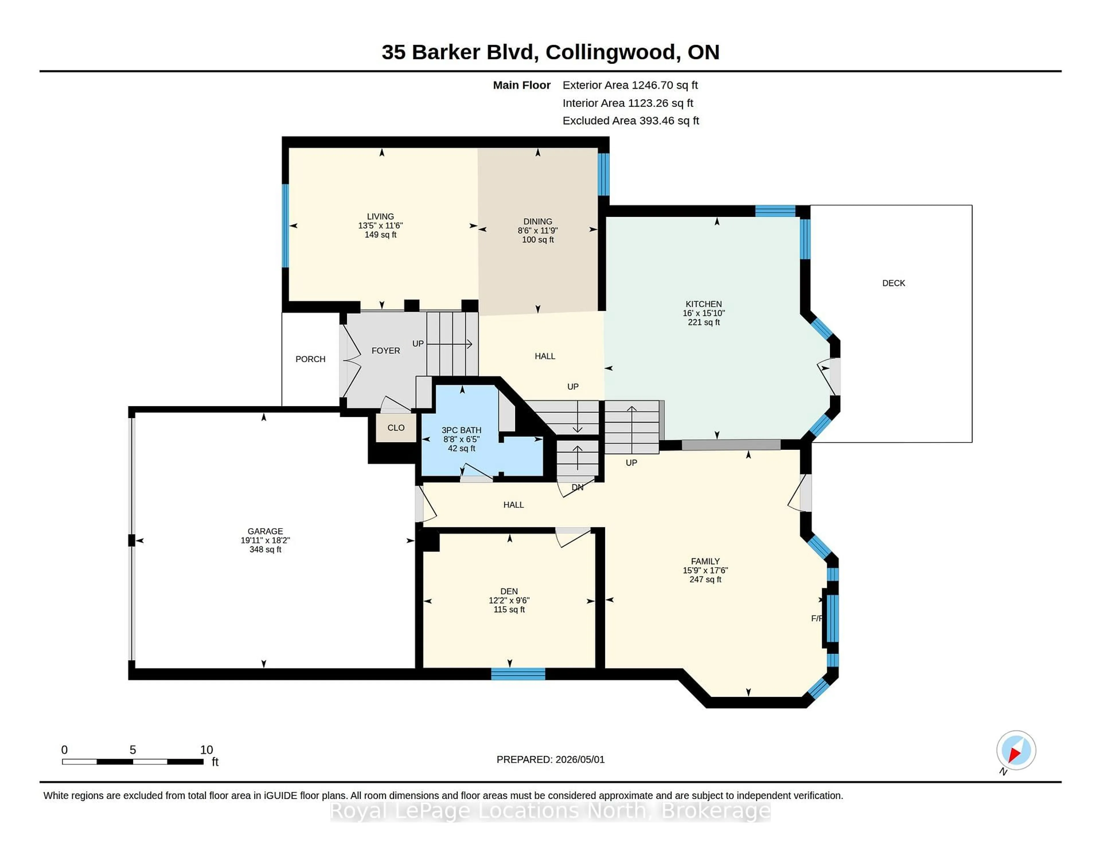 Floor plan for 35 Barker Blvd, Collingwood Ontario L9Y 4W4