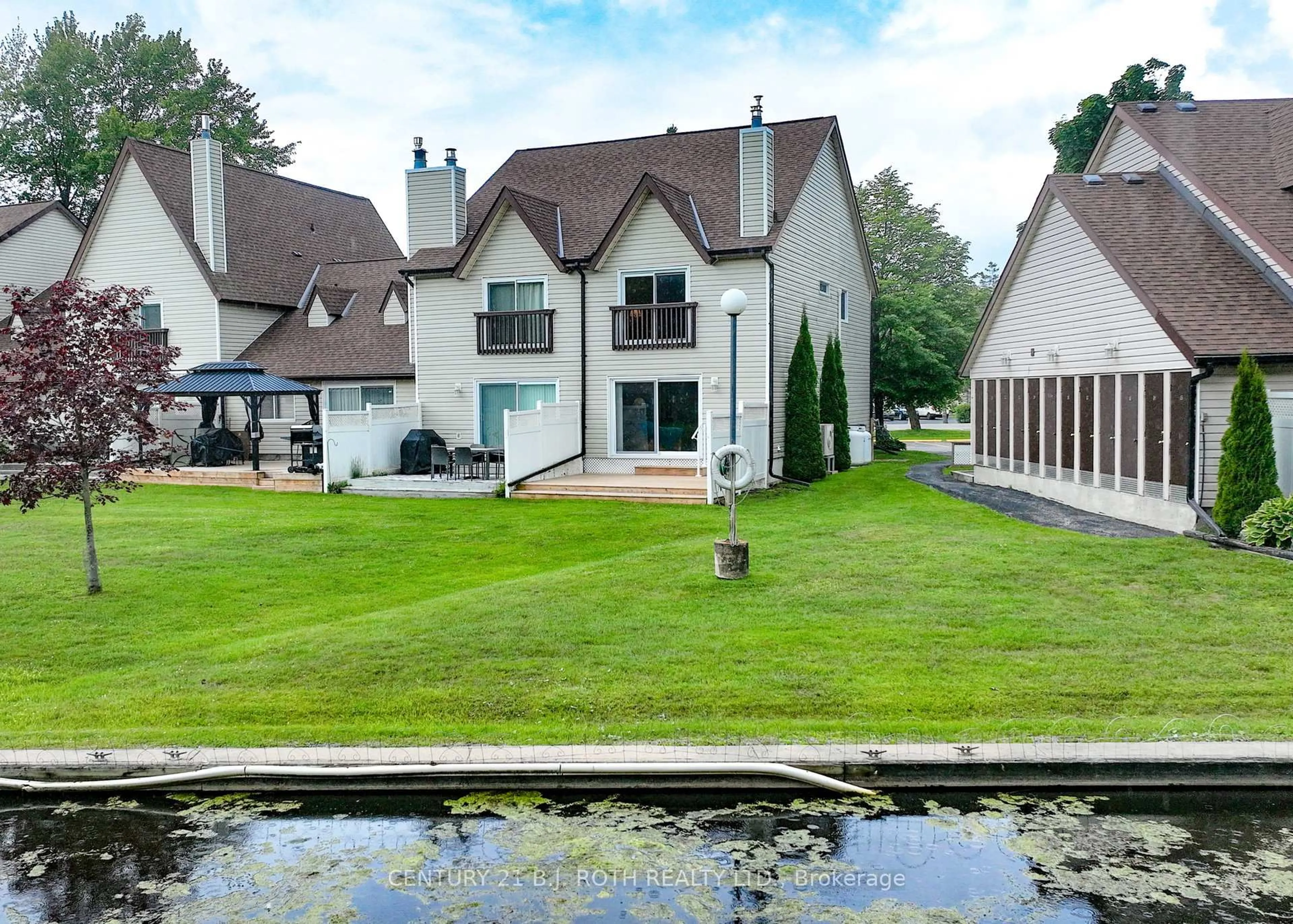 A pic from outside/outdoor area/front of a property/back of a property/a pic from drone, water/lake/river/ocean view for 71 Laguna Pkwy #18, Ramara Ontario L0K 1B0