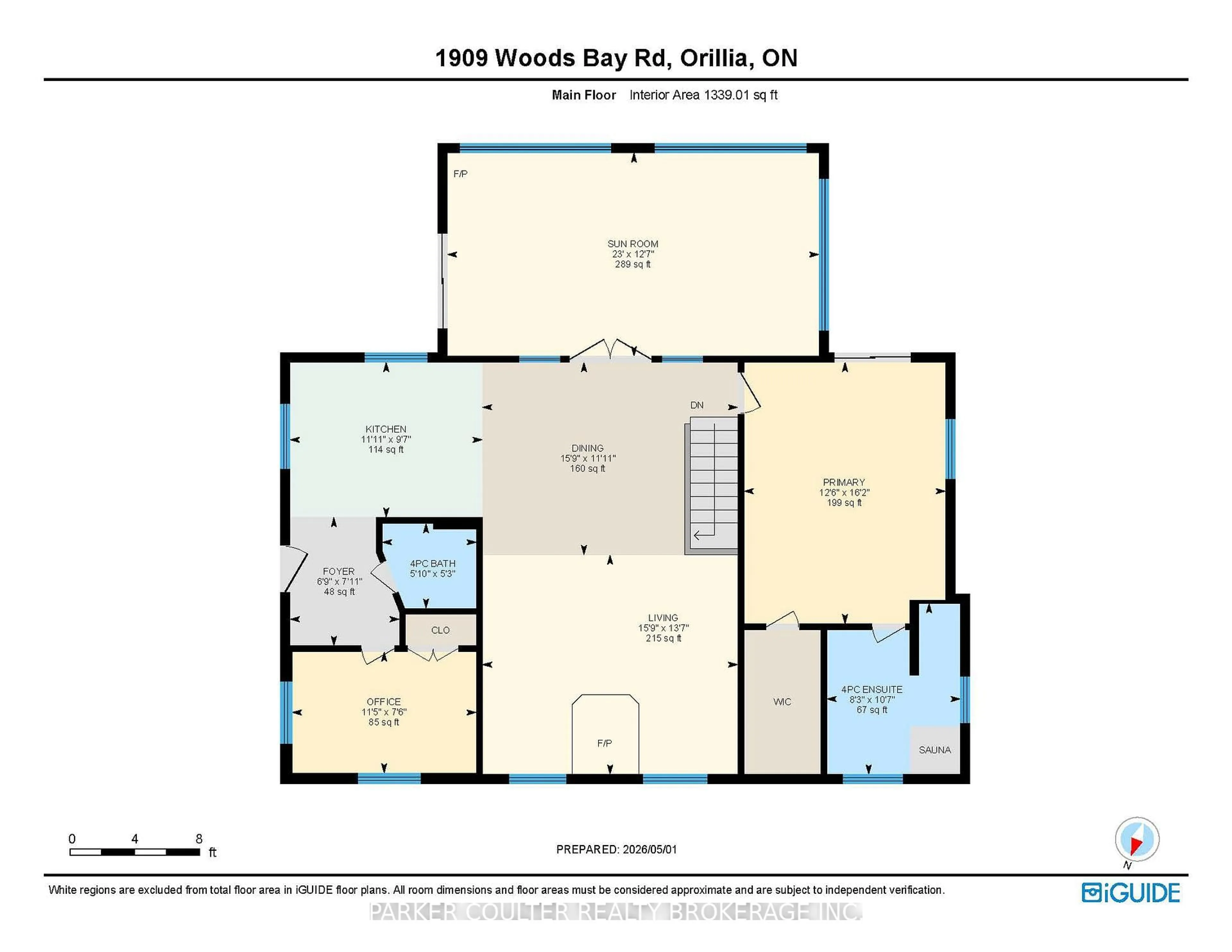Floor plan for 1909 Woods Bay Rd, Severn Ontario L3V 0V7