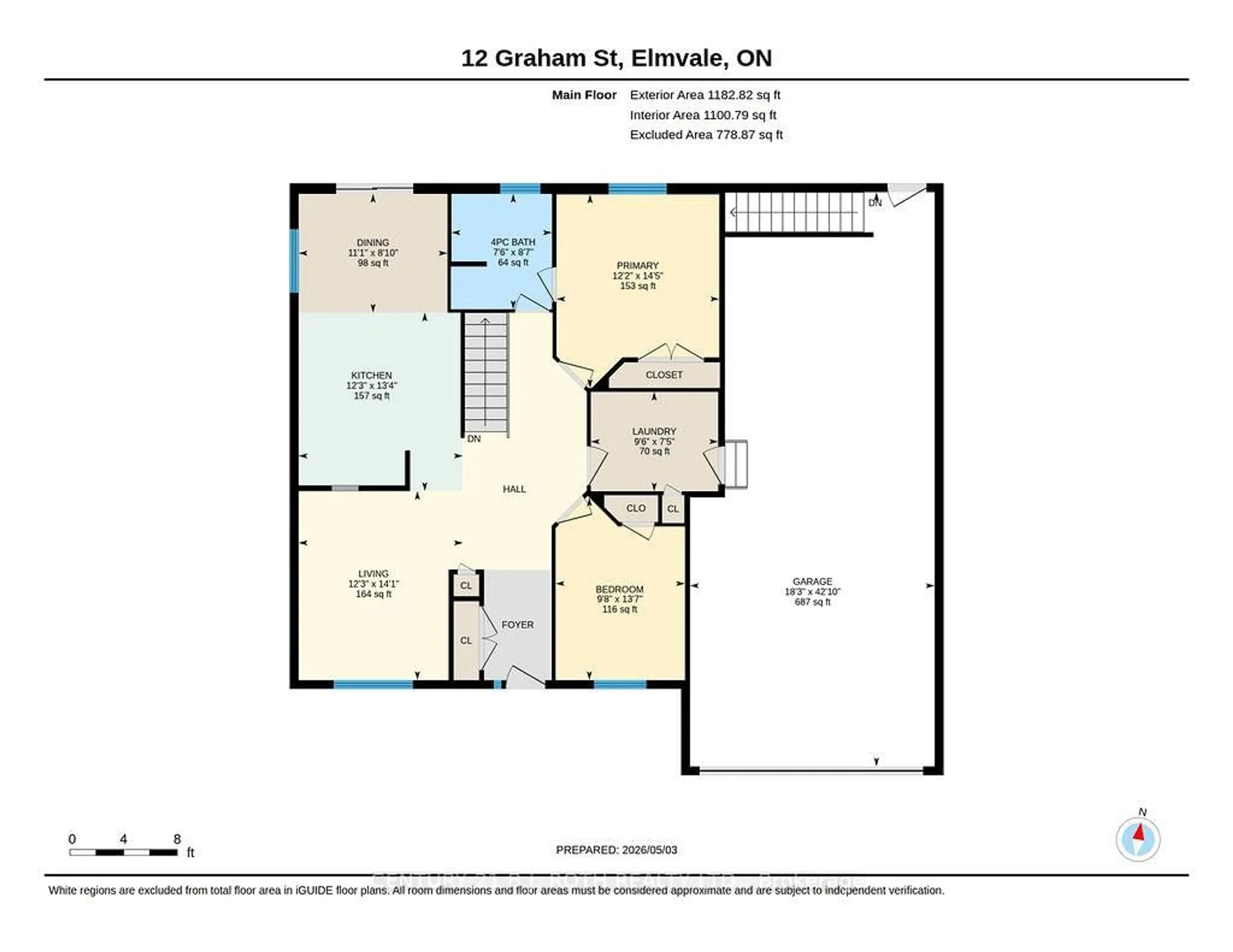 Floor plan for 12 Graham St, Springwater Ontario L0L 1P0