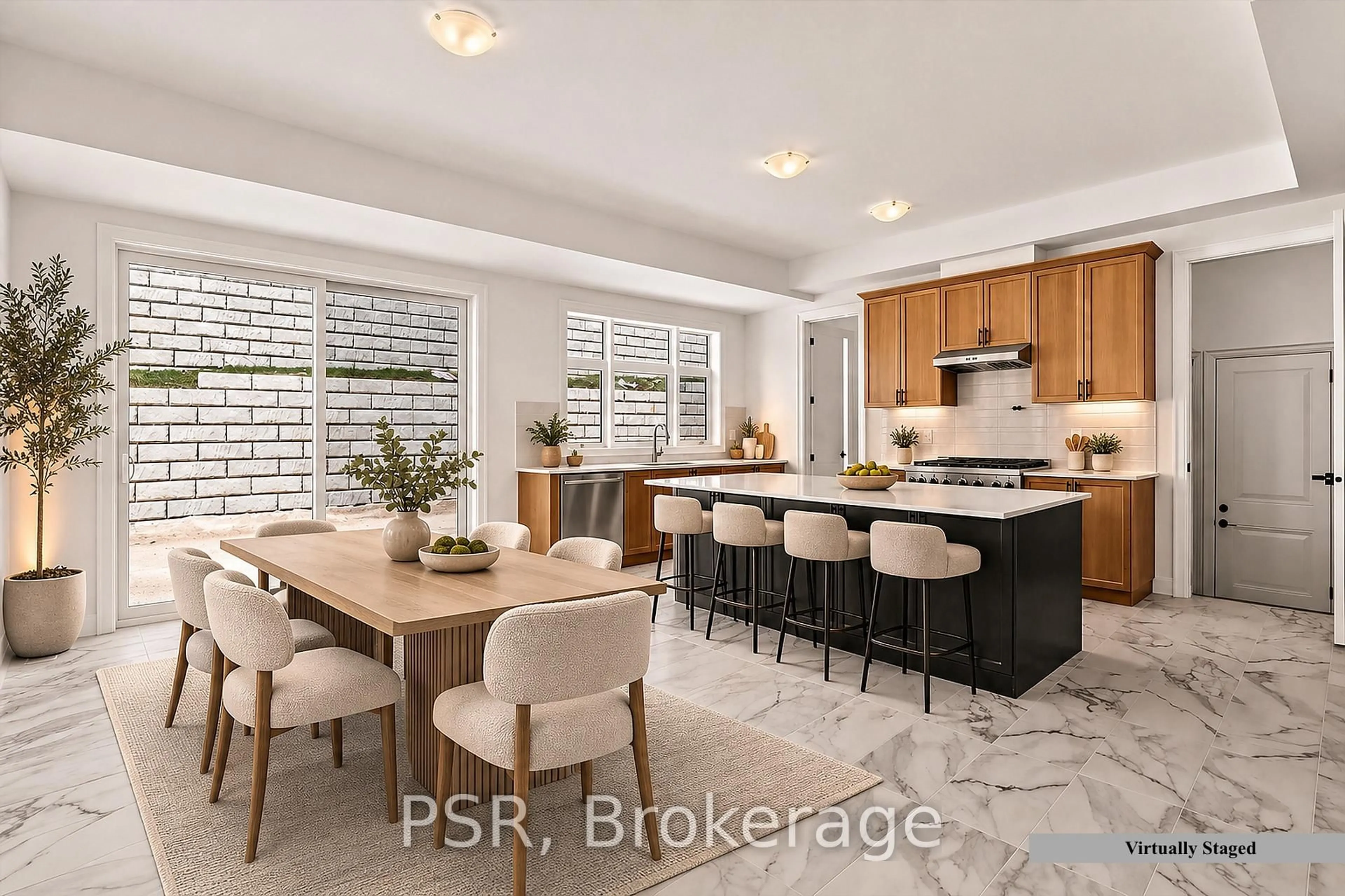 Open concept kitchen, ceramic/tile floor for 26 Pearsall Pl, Oro-Medonte Ontario L0L 2L0