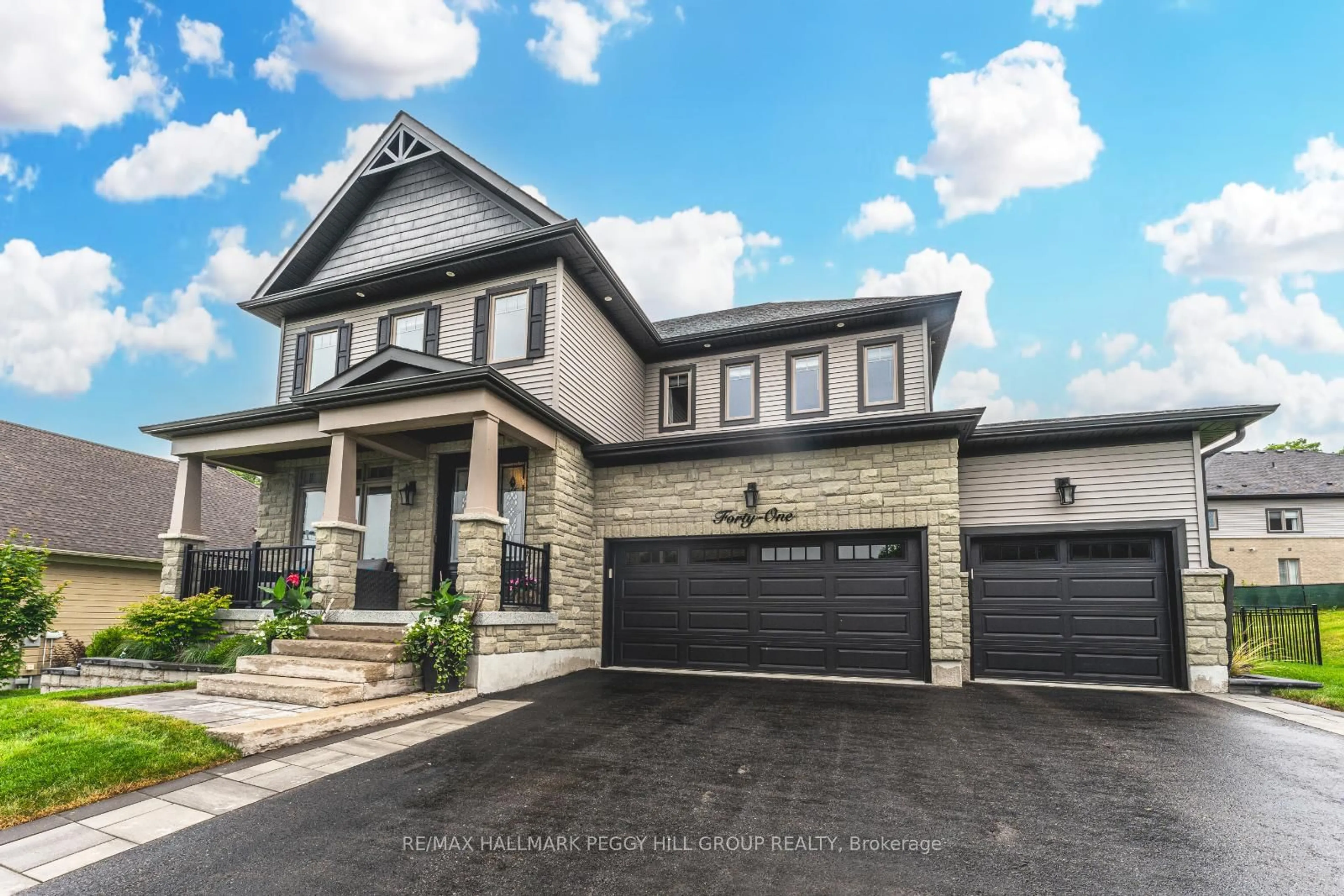 Home with brick exterior material, street for 41 Landscape Dr, Oro-Medonte Ontario L0L 2L0