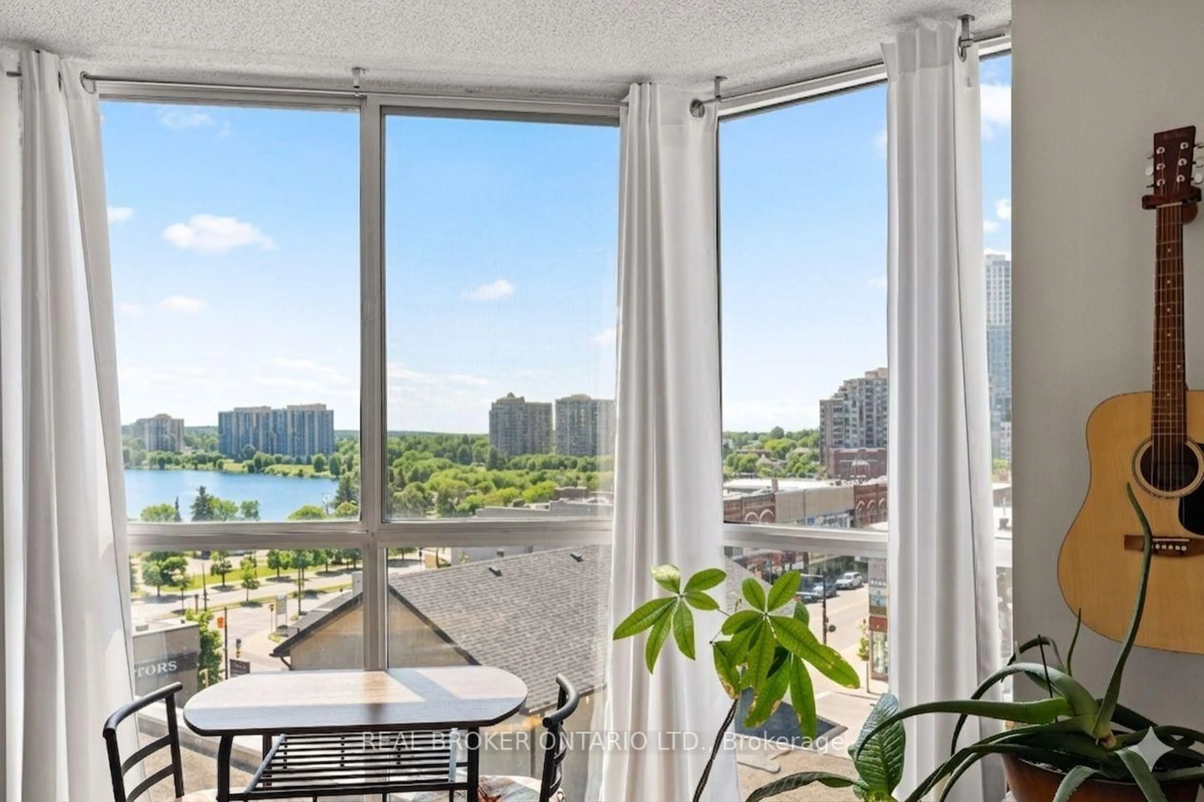 Balcony in the apartment, water/lake/river/ocean view for 140 Dunlop St #504, Barrie Ontario L4M 6H9