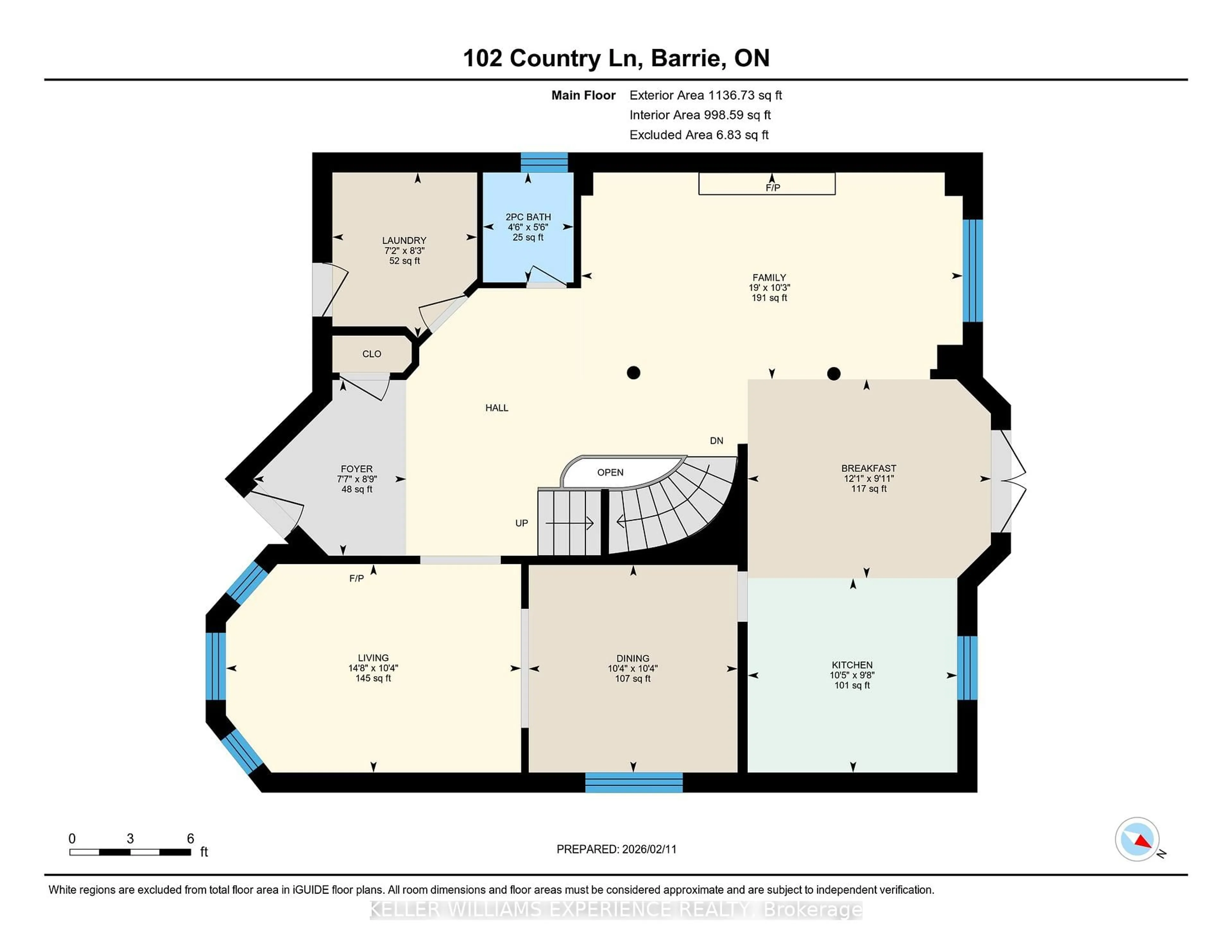 Floor plan for 102 Country Lane, Barrie Ontario L4N 0N3