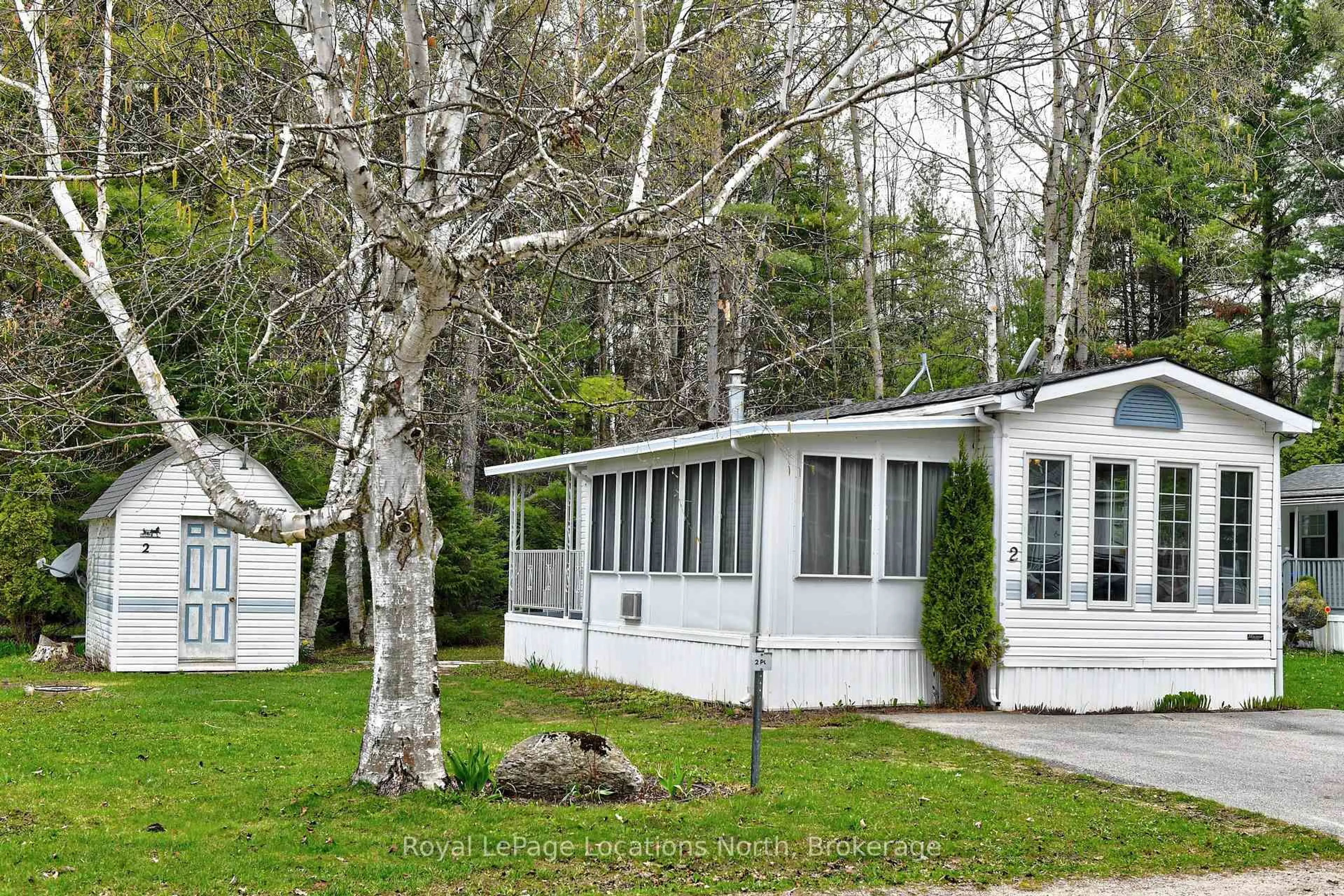 Home with vinyl exterior material, unknown for 2 Prince Charles Ave, Springwater Ontario L0L 1P0