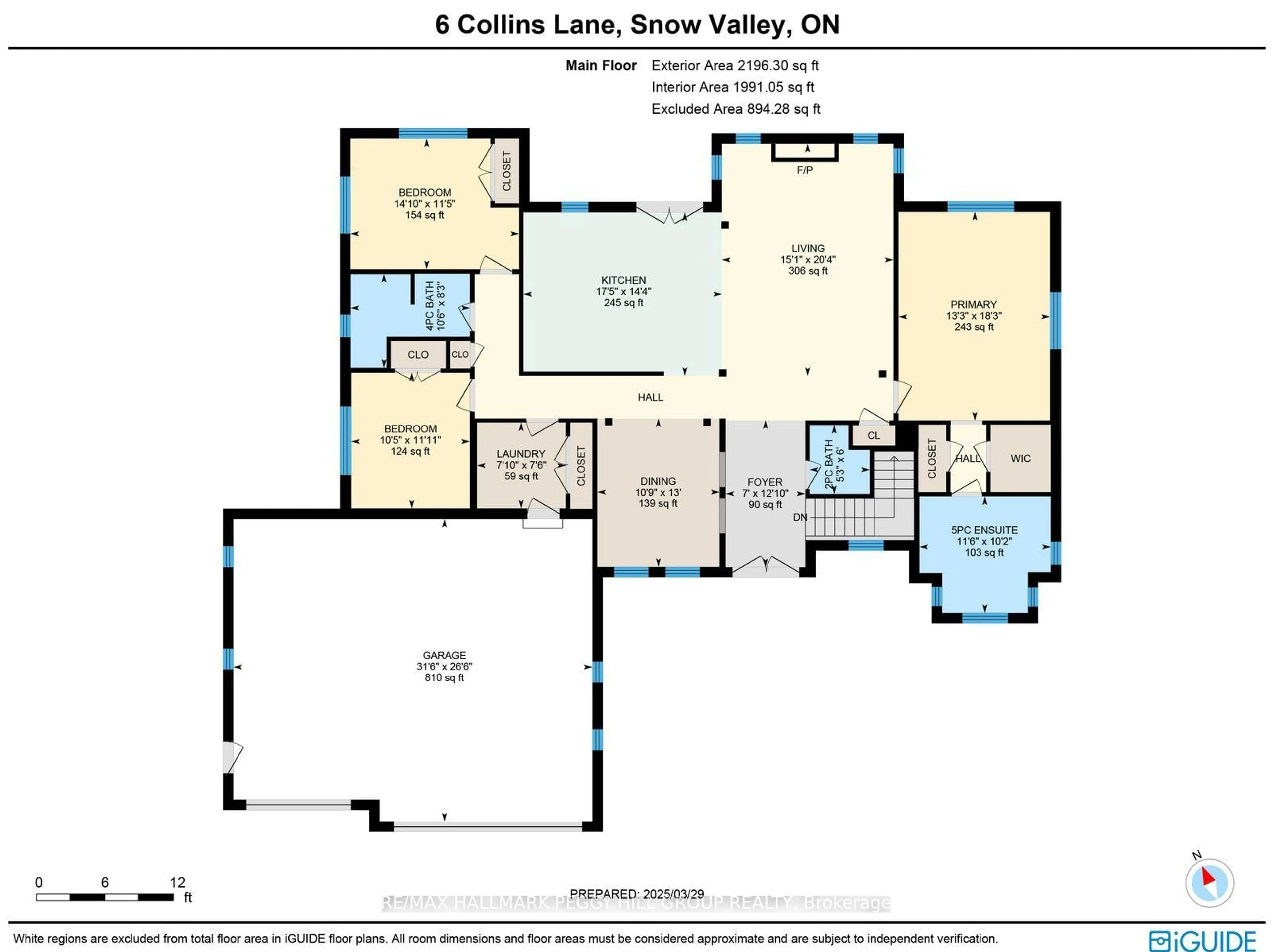 Floor plan for 6 Collins Lane, Springwater Ontario L9X 0H4