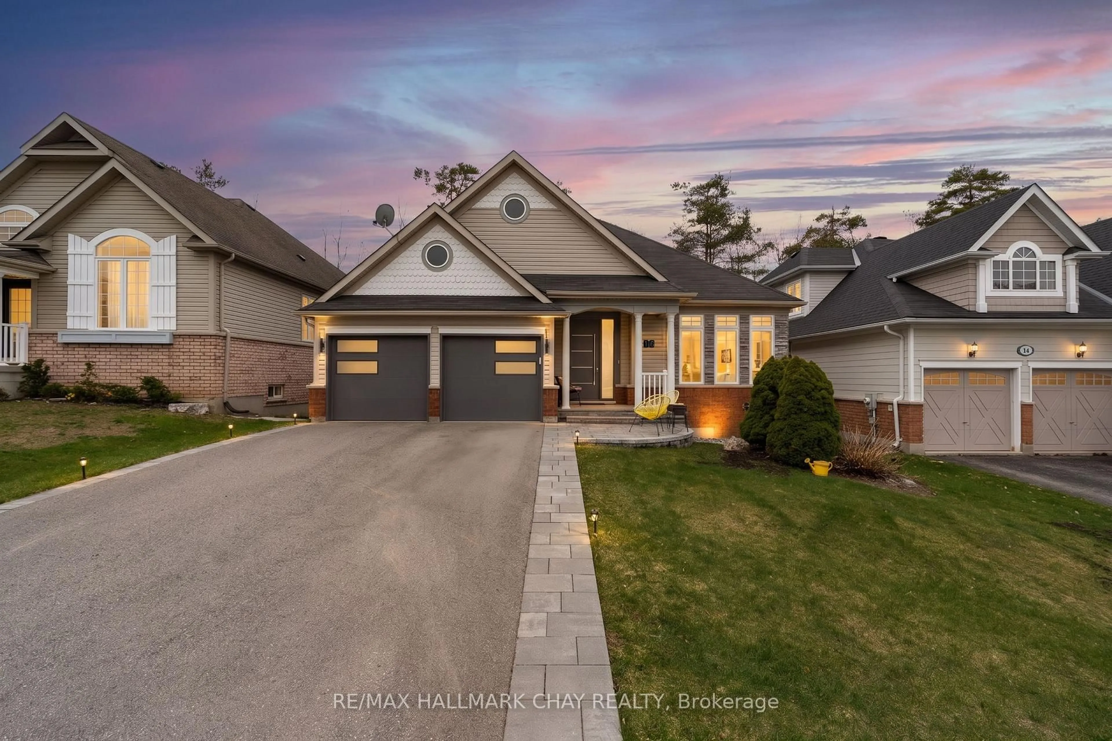 Home with brick exterior material, street for 16 Oakmont Ave, Oro-Medonte Ontario L0L 2L0