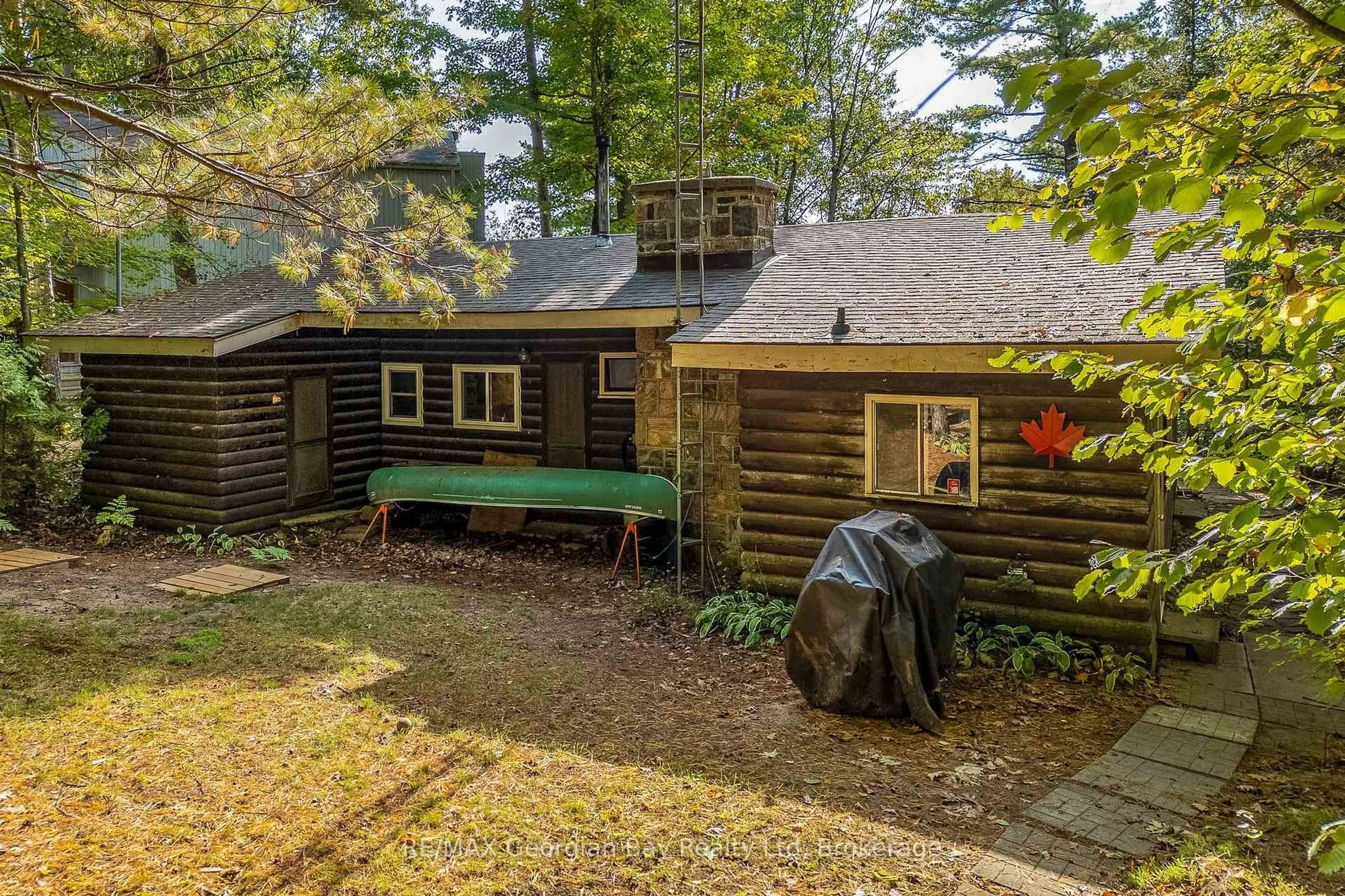 Patio, forest/trees view for 100 Nottawaga Dr, Tiny Ontario L0L 2J0