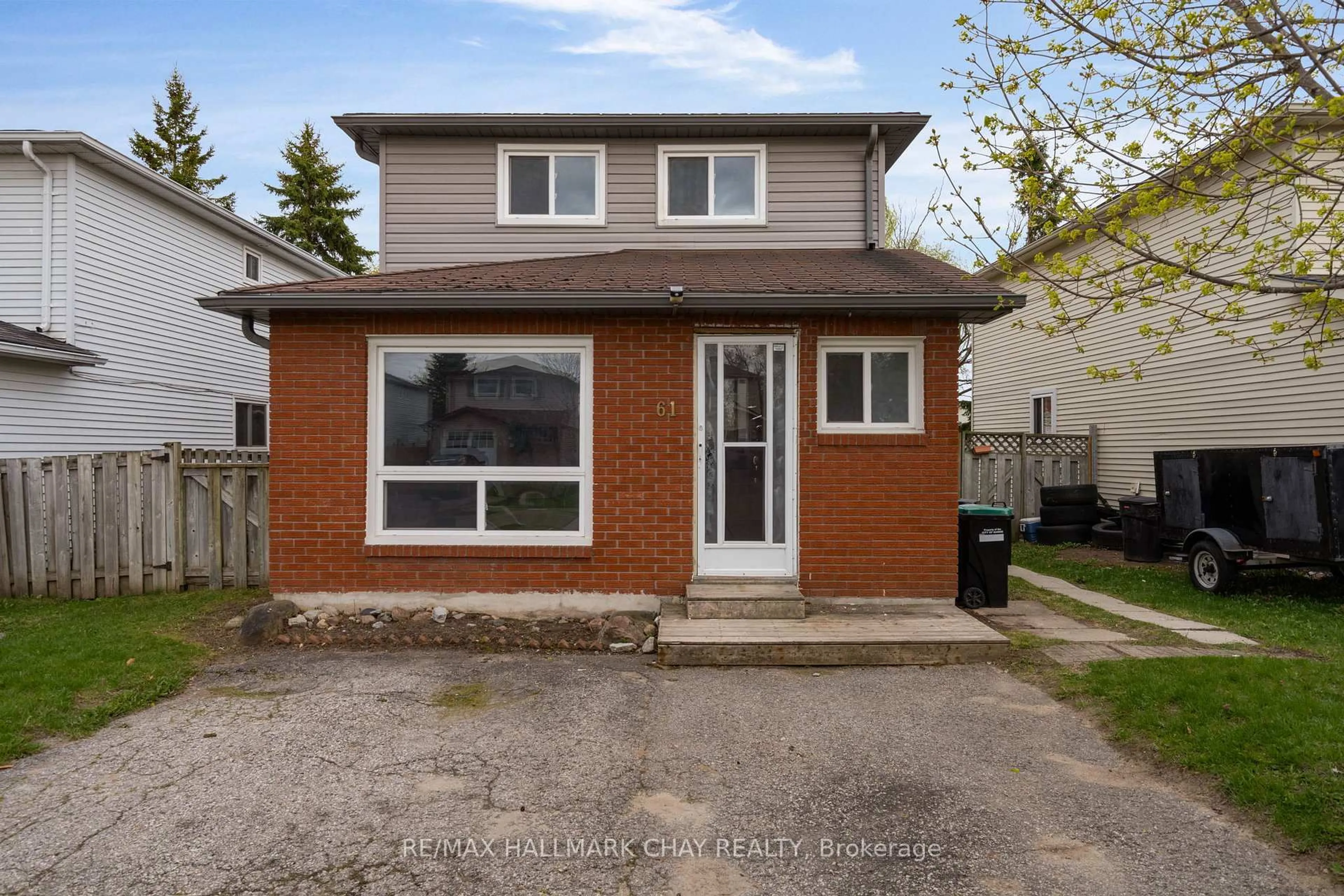 Home with brick exterior material, street for 61 Corbett Dr, Barrie Ontario L4M 5V6