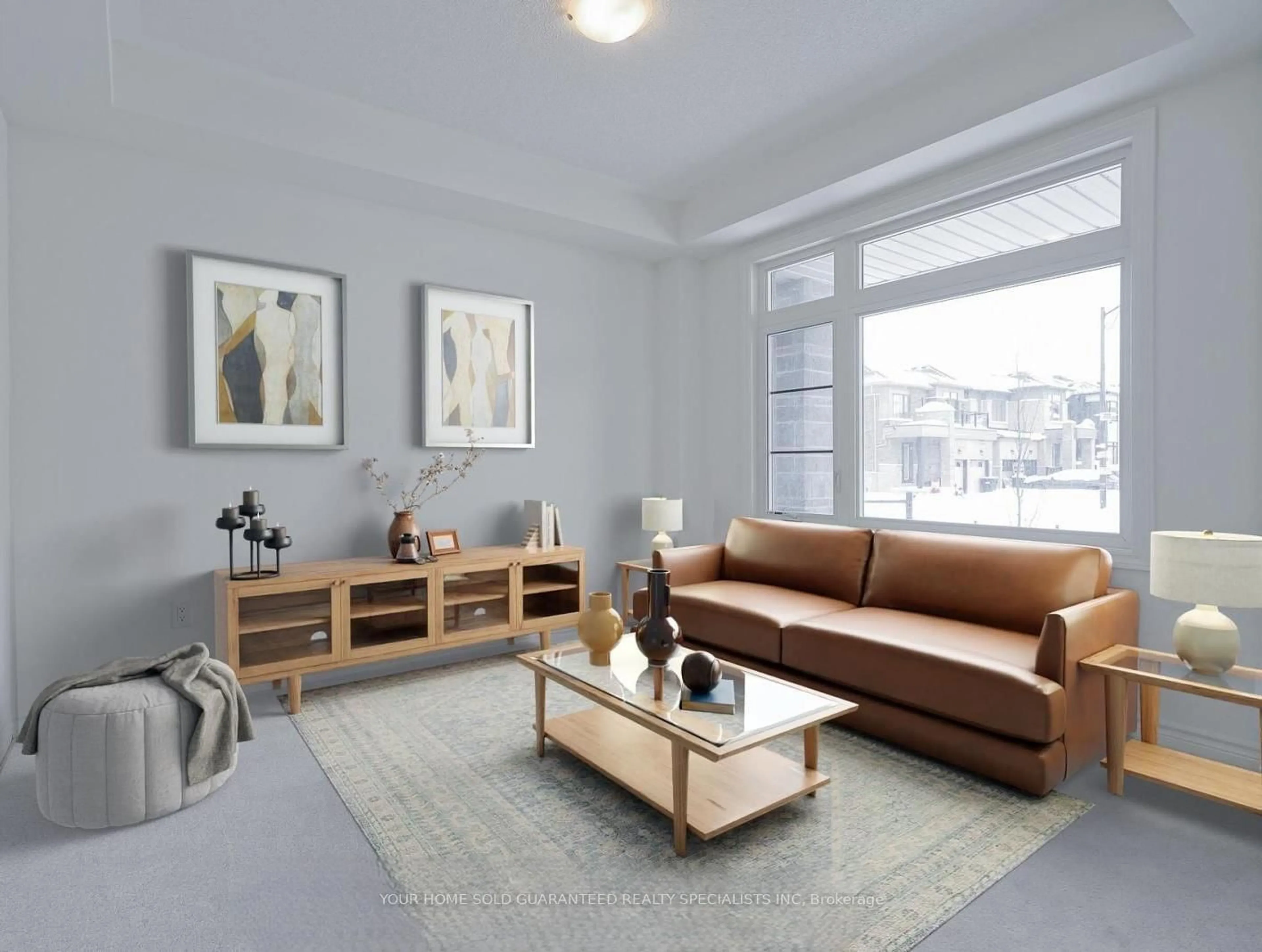 Living room with furniture, unknown for 62 Calypso Ave, Springwater Ontario L0L 1Y3