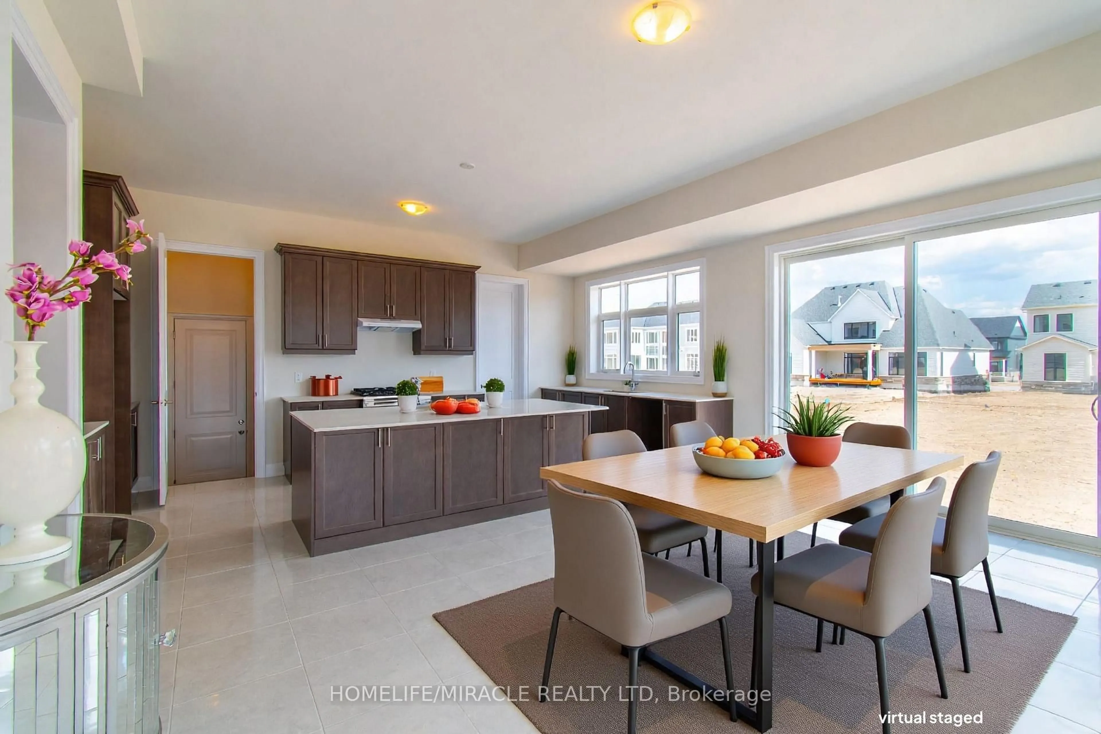 Open concept kitchen, ceramic/tile floor for 21 Pearsall Pl, Oro-Medonte Ontario L0L 2L0