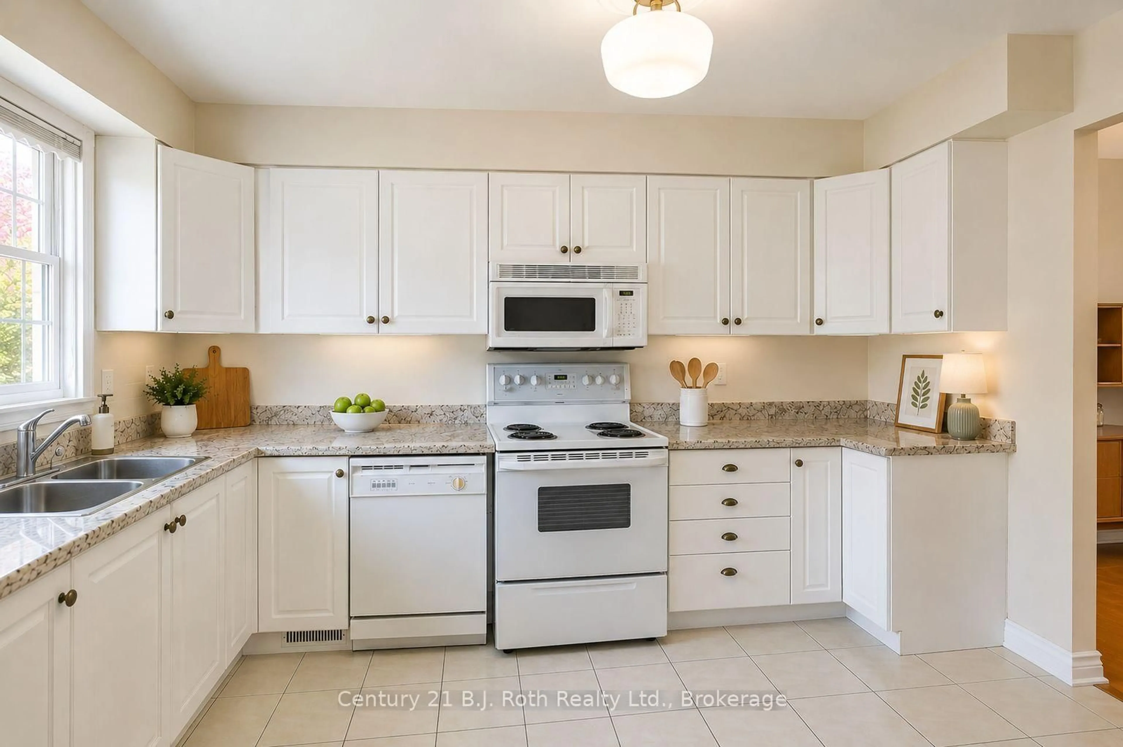 Standard kitchen, ceramic/tile floor for 30 Museum Dr #309, Orillia Ontario L3V 7T9