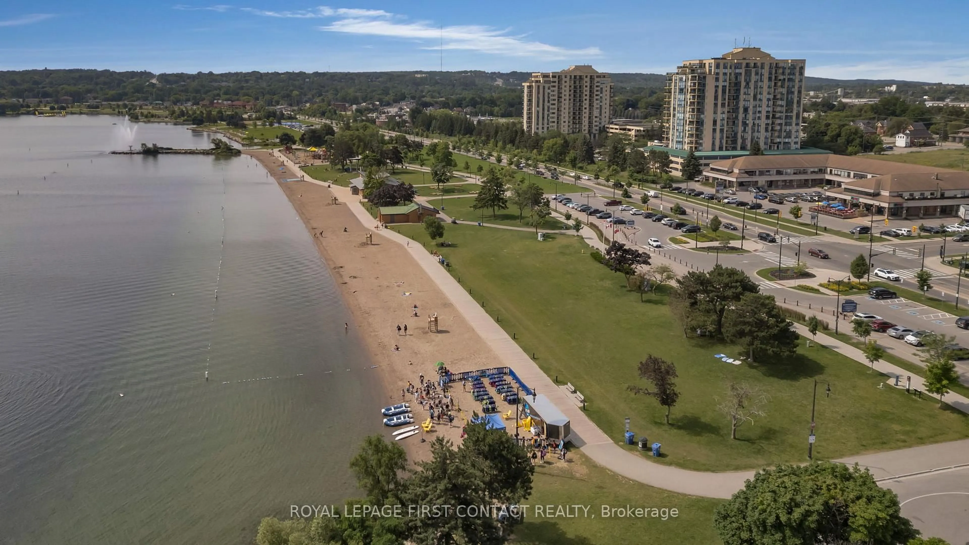 A pic from outside/outdoor area/front of a property/back of a property/a pic from drone, water/lake/river/ocean view for 6 Toronto St #1407, Barrie Ontario L4N 9R2