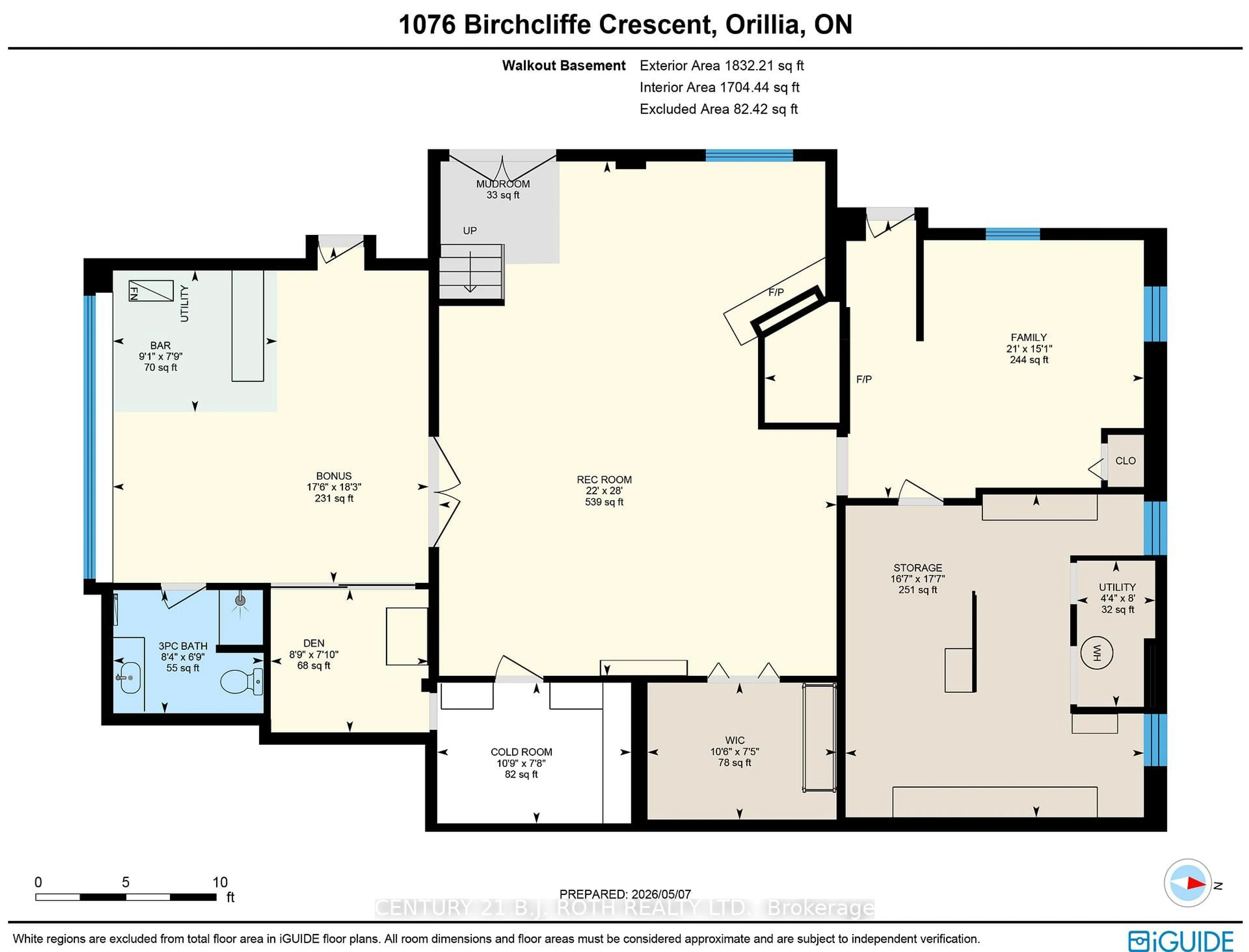 Floor plan for 1076 Birchcliffe Cres, Severn Ontario L3V 0W1