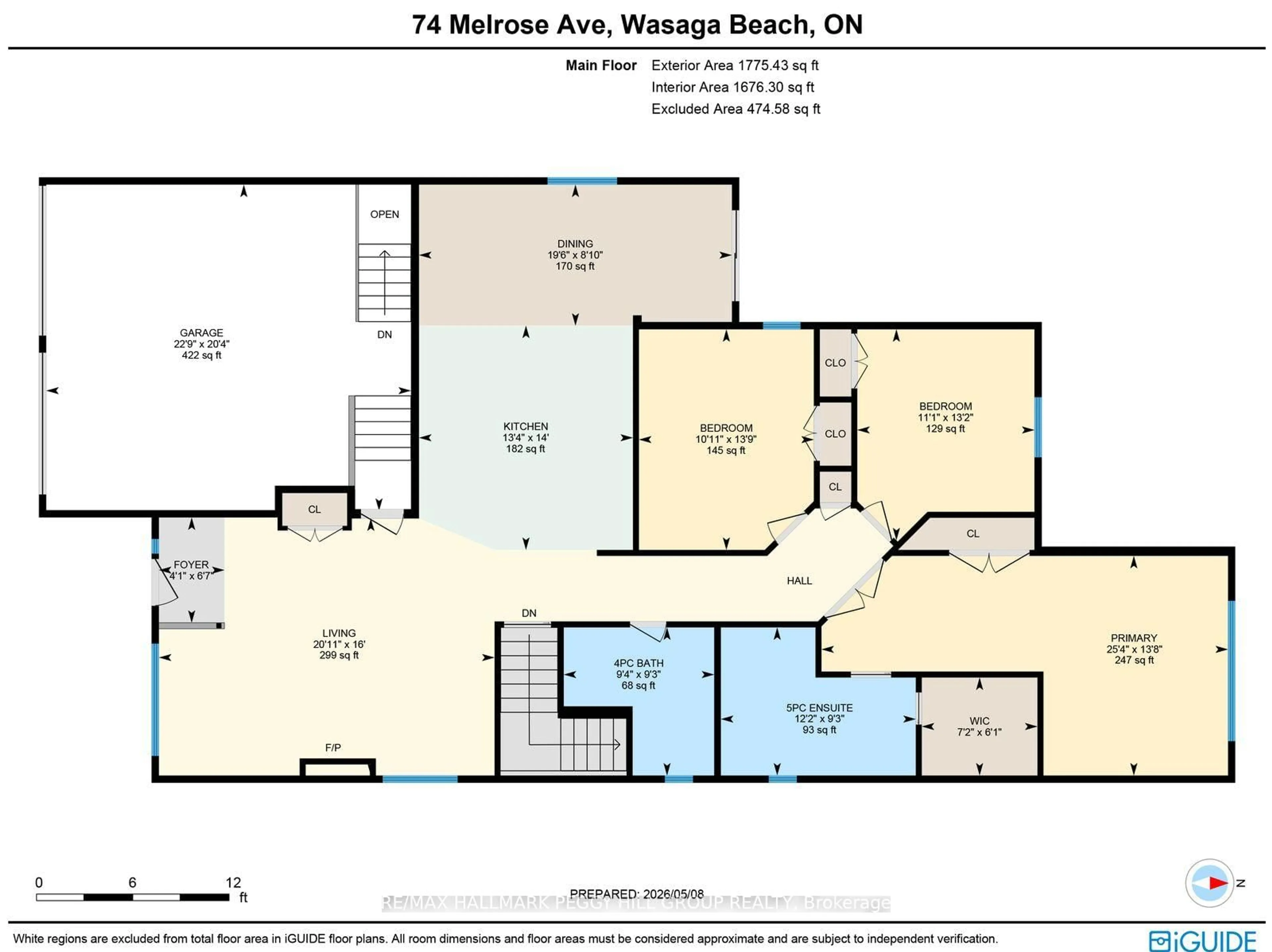 Floor plan for 74 Melrose Ave, Wasaga Beach Ontario L9Z 2S8