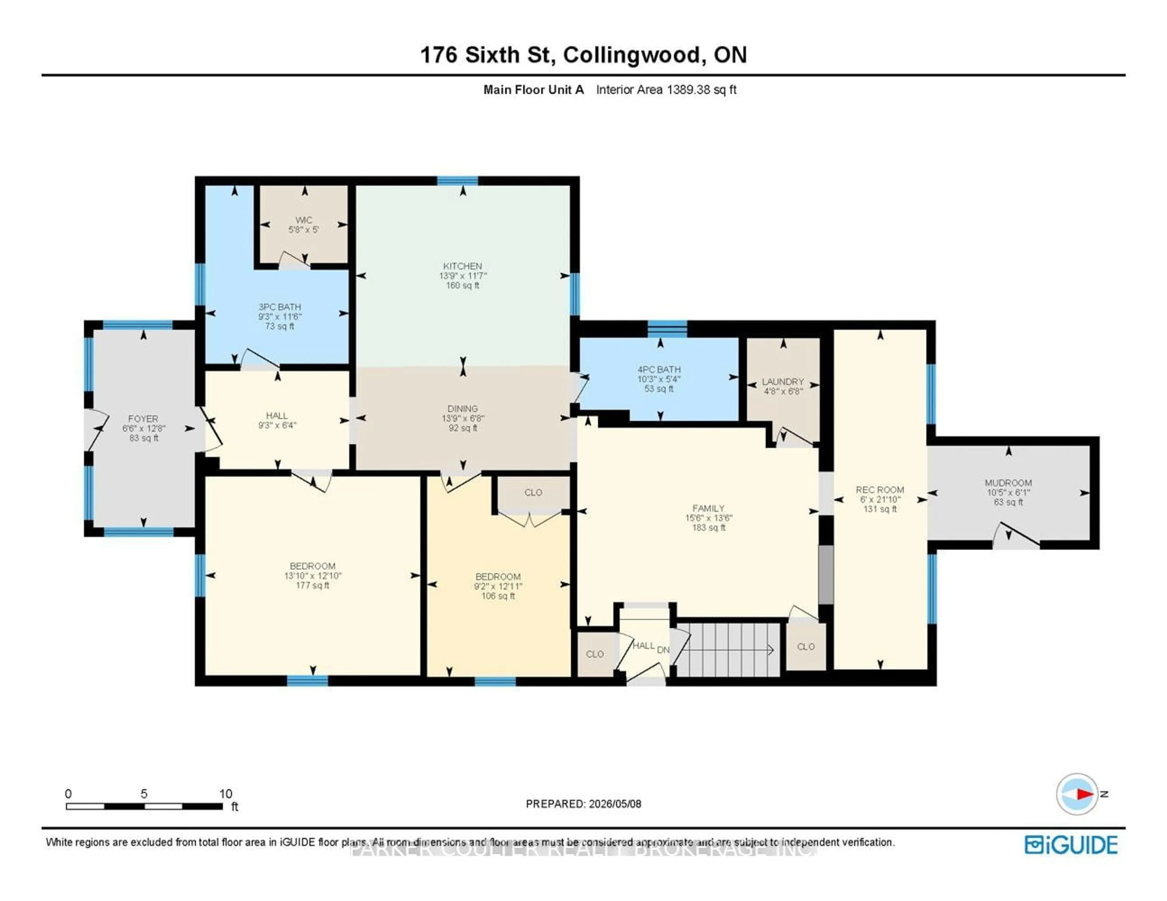 Floor plan for 176 Sixth St, Collingwood Ontario L9Y 1Y9