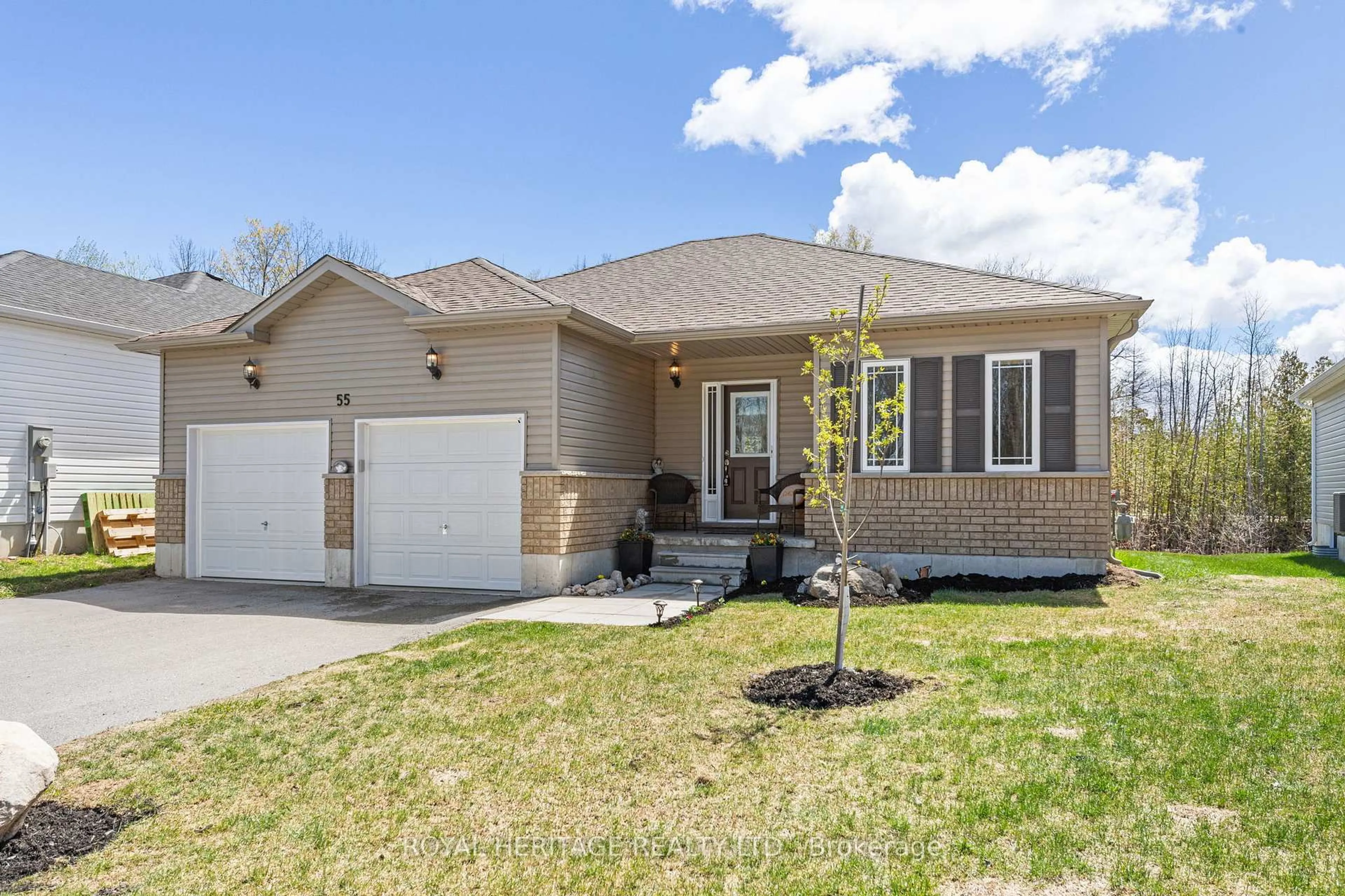 Home with brick exterior material, street for 55 Ralph Dalton Blvd, Tay Ontario L0K 2A0