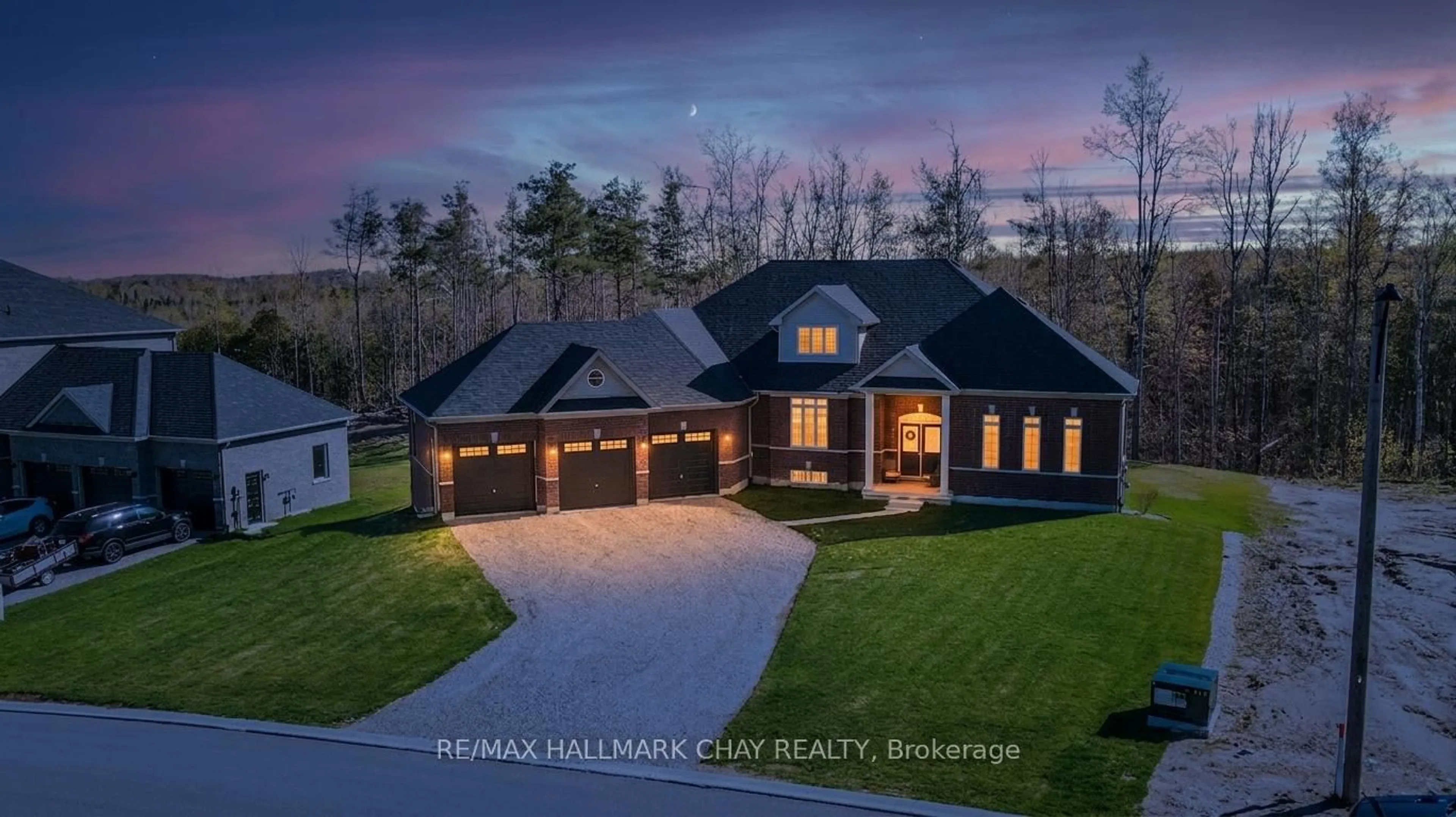 Home with brick exterior material, street for 95 Ruby Ridge Rd, Oro-Medonte Ontario L0L 2E0