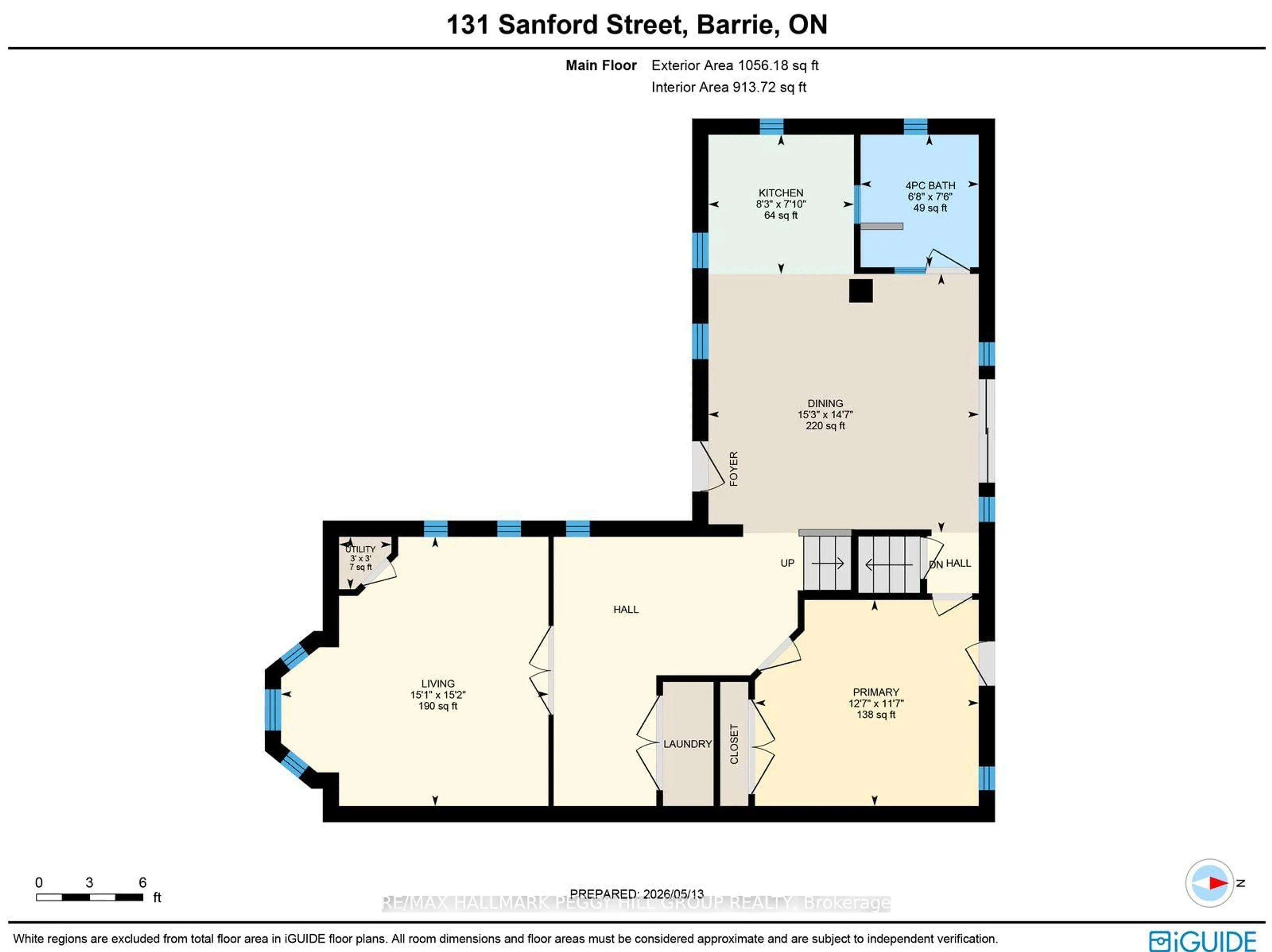 Floor plan for 131 Sanford St, Barrie Ontario L4N 3C8