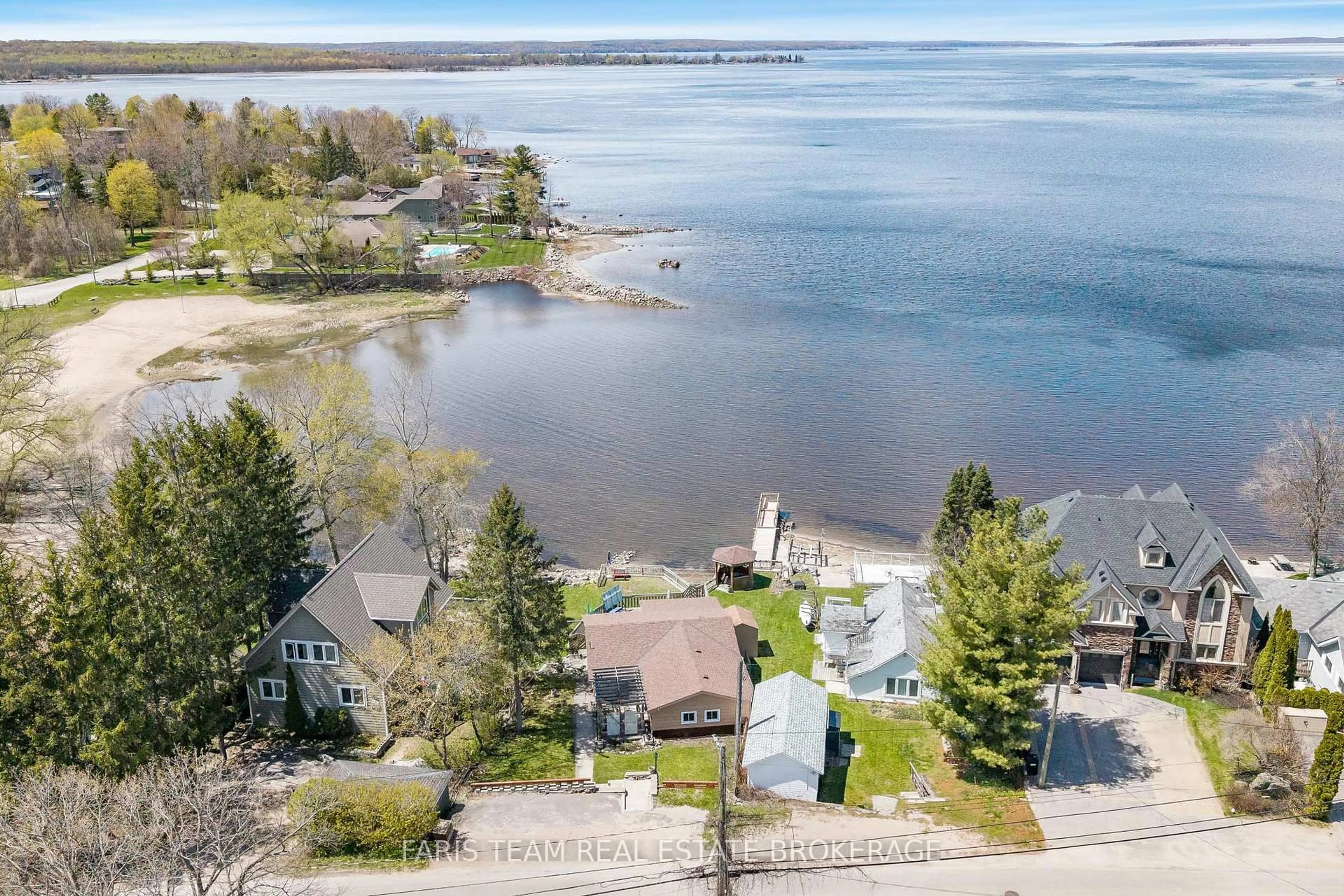 A pic from outside/outdoor area/front of a property/back of a property/a pic from drone, water/lake/river/ocean view for 148 Hoyt Ave, Tay Ontario L0K 2A0