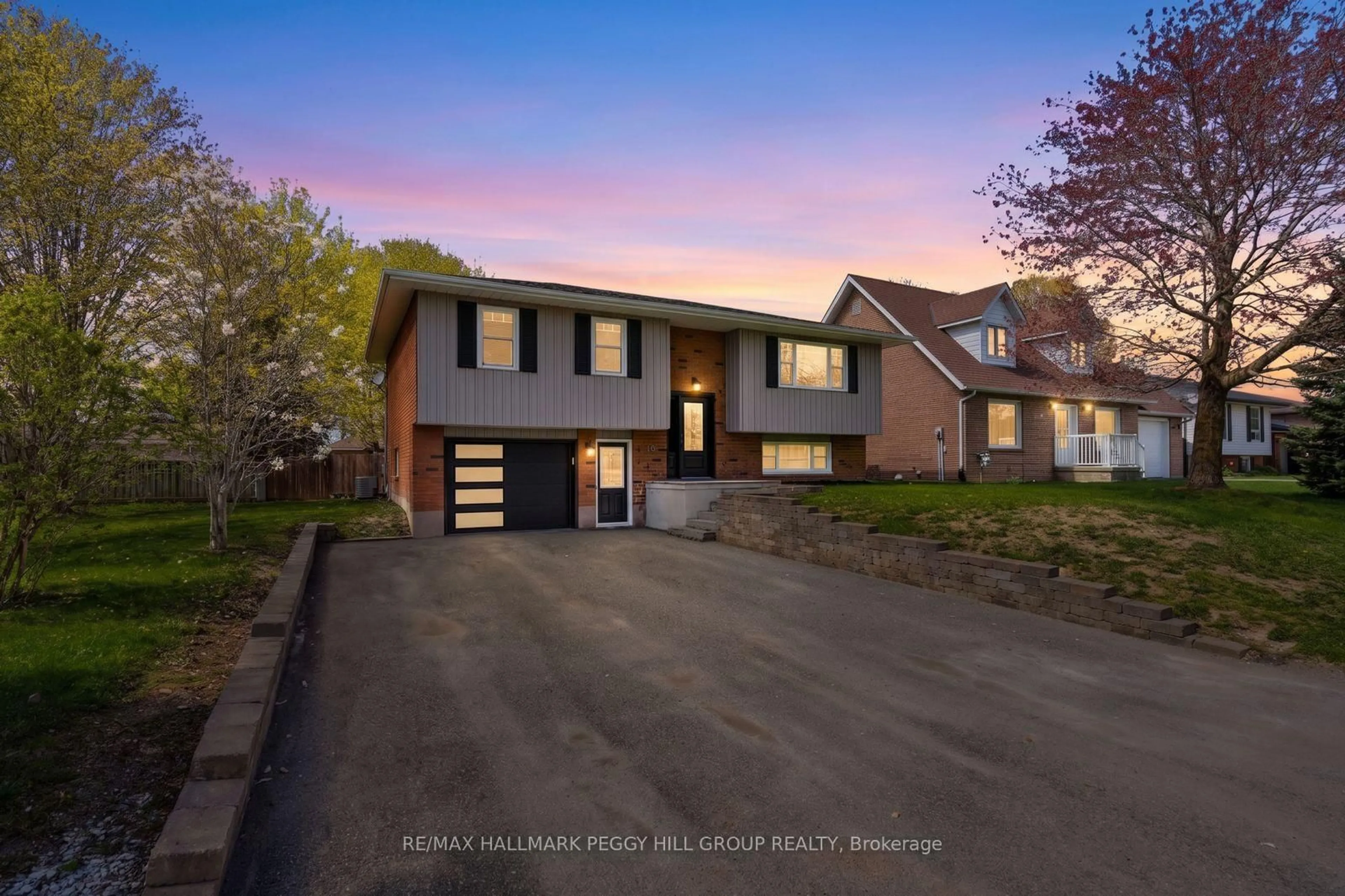 Home with brick exterior material, street for 16 Glenview Ave, Springwater Ontario L0L 1P0