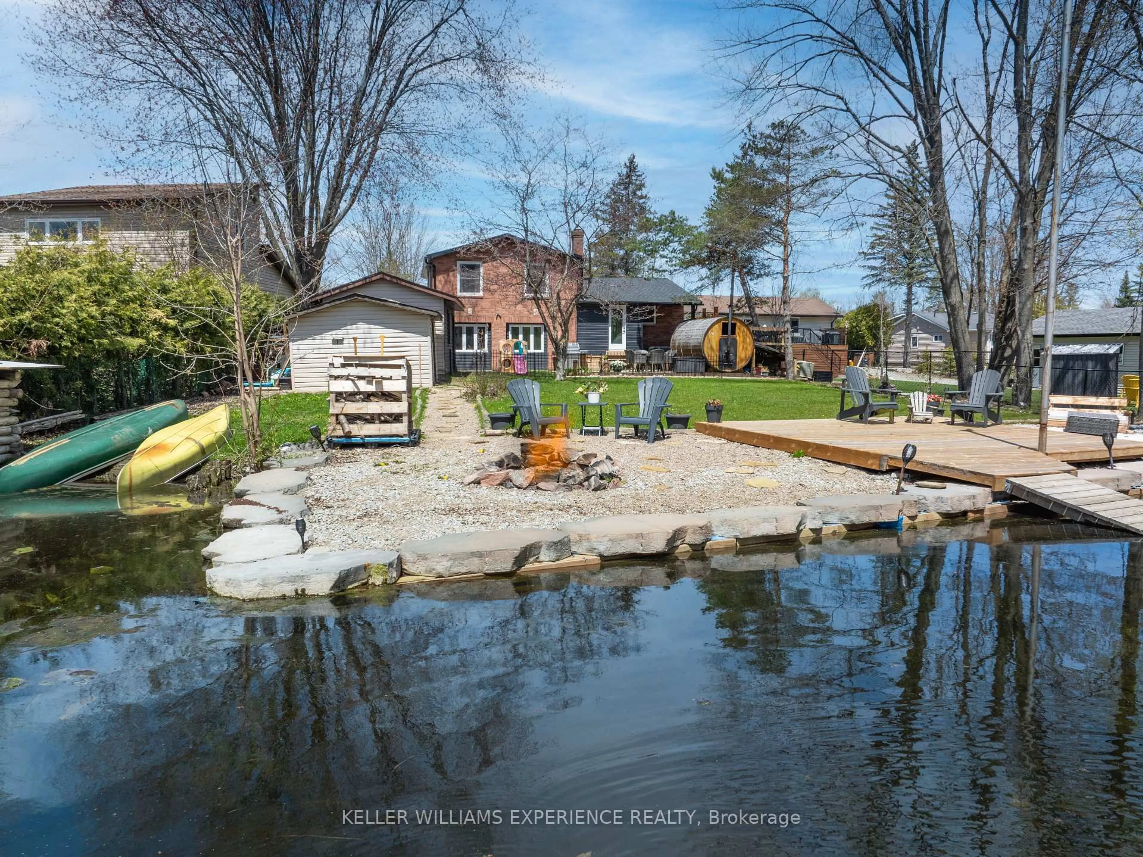A pic from outside/outdoor area/front of a property/back of a property/a pic from drone, water/lake/river/ocean view for 2668 Westshore Cres, Severn Ontario L3V 0V8