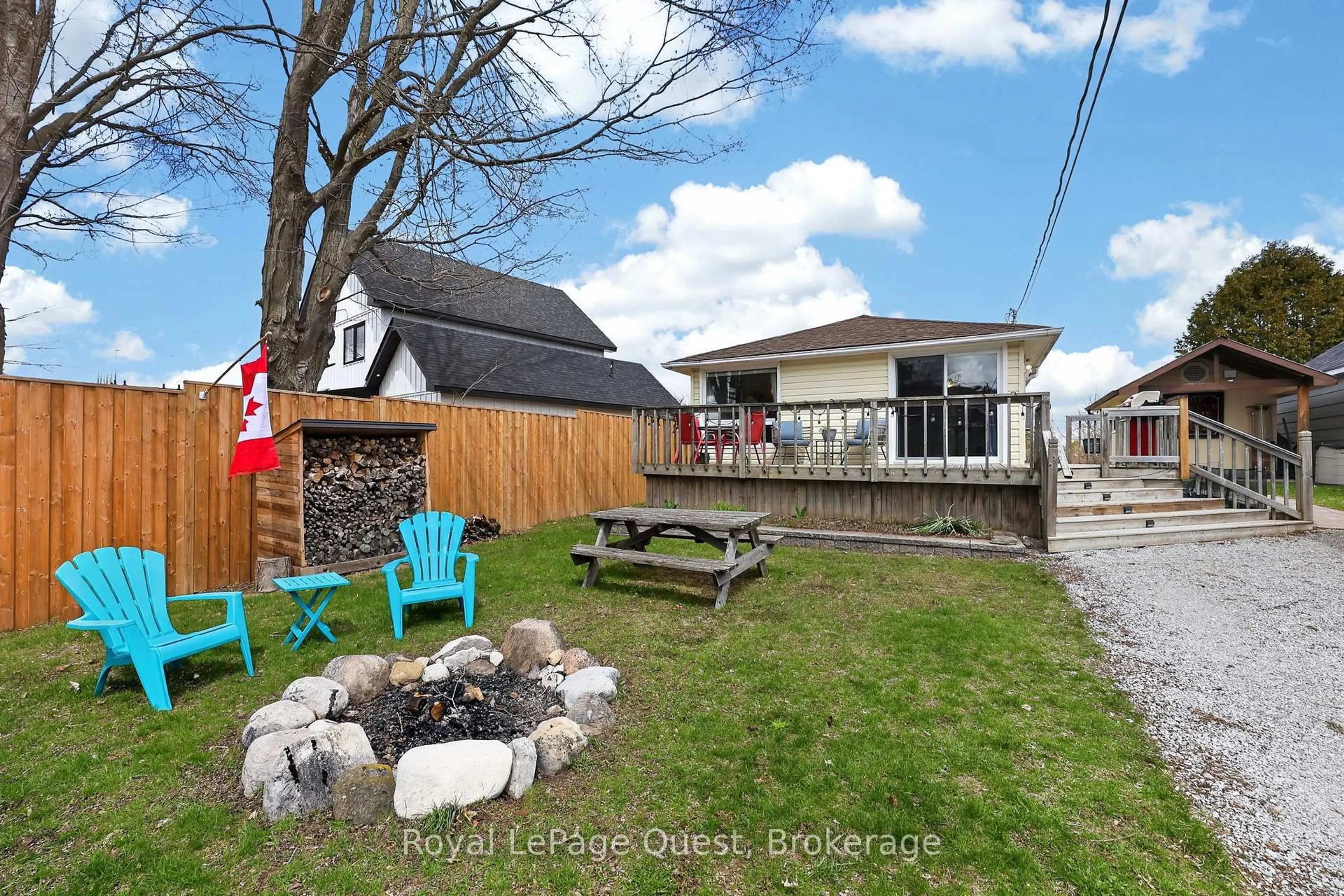 A pic from outside/outdoor area/front of a property/back of a property/a pic from drone, street for 18 Goss Rd, Oro-Medonte Ontario L3V 0R6