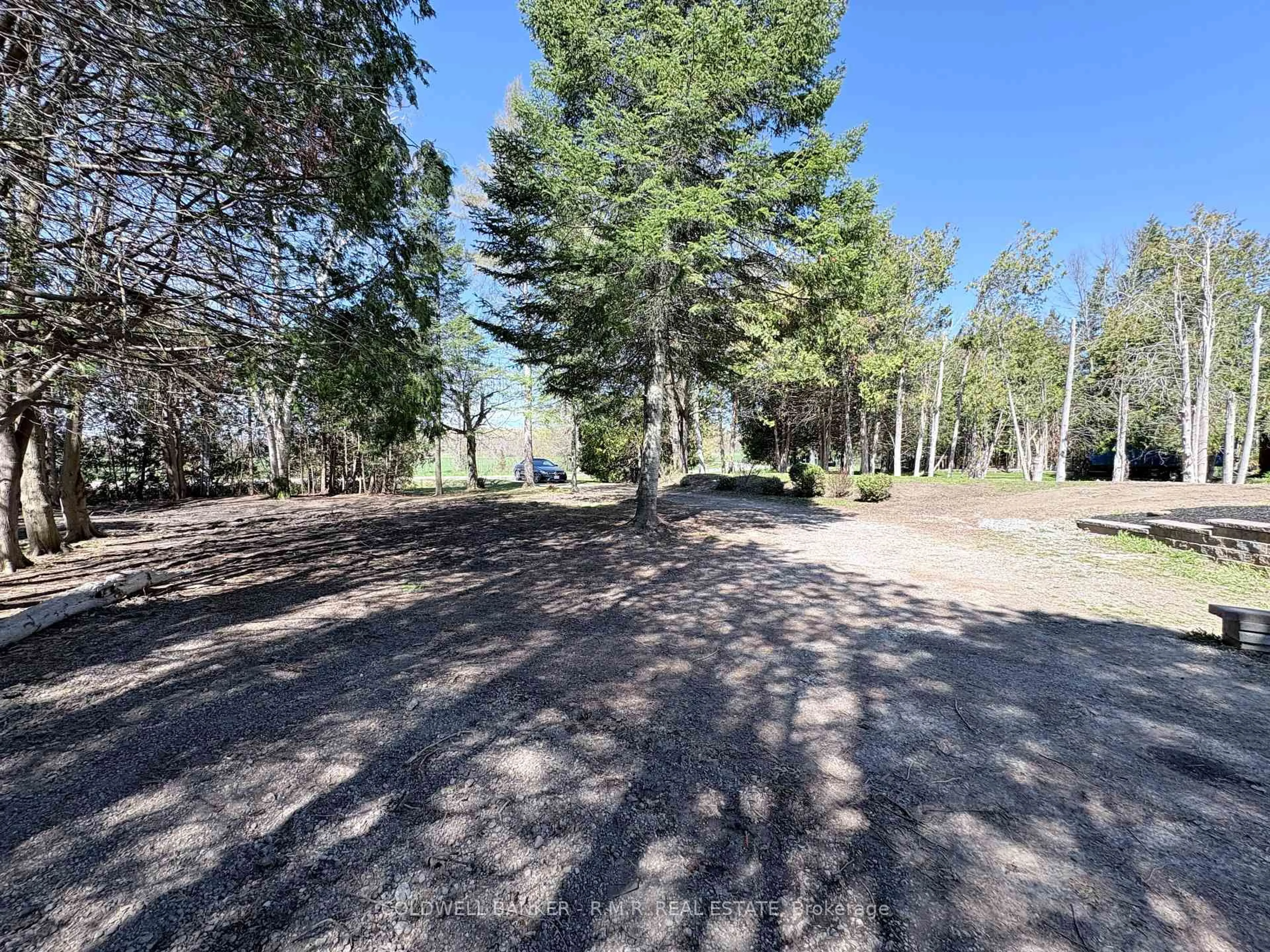 A pic from outside/outdoor area/front of a property/back of a property/a pic from drone, forest/trees view for 1355 Furniss Dr, Ramara Ontario L0K 1B0