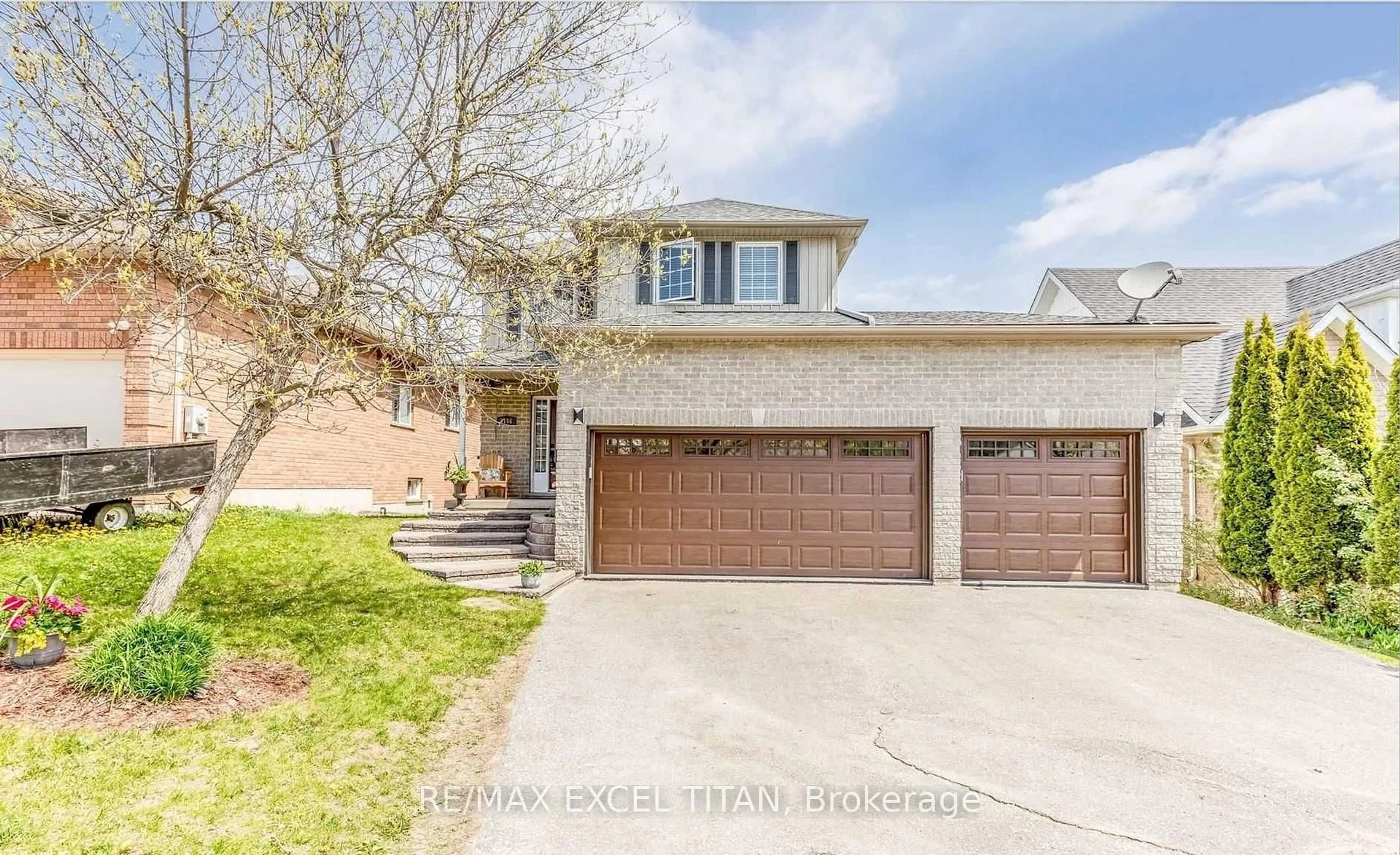 Home with brick exterior material, street for 3196 Bass Lake Sdrd, Orillia Ontario L3V 7Y5