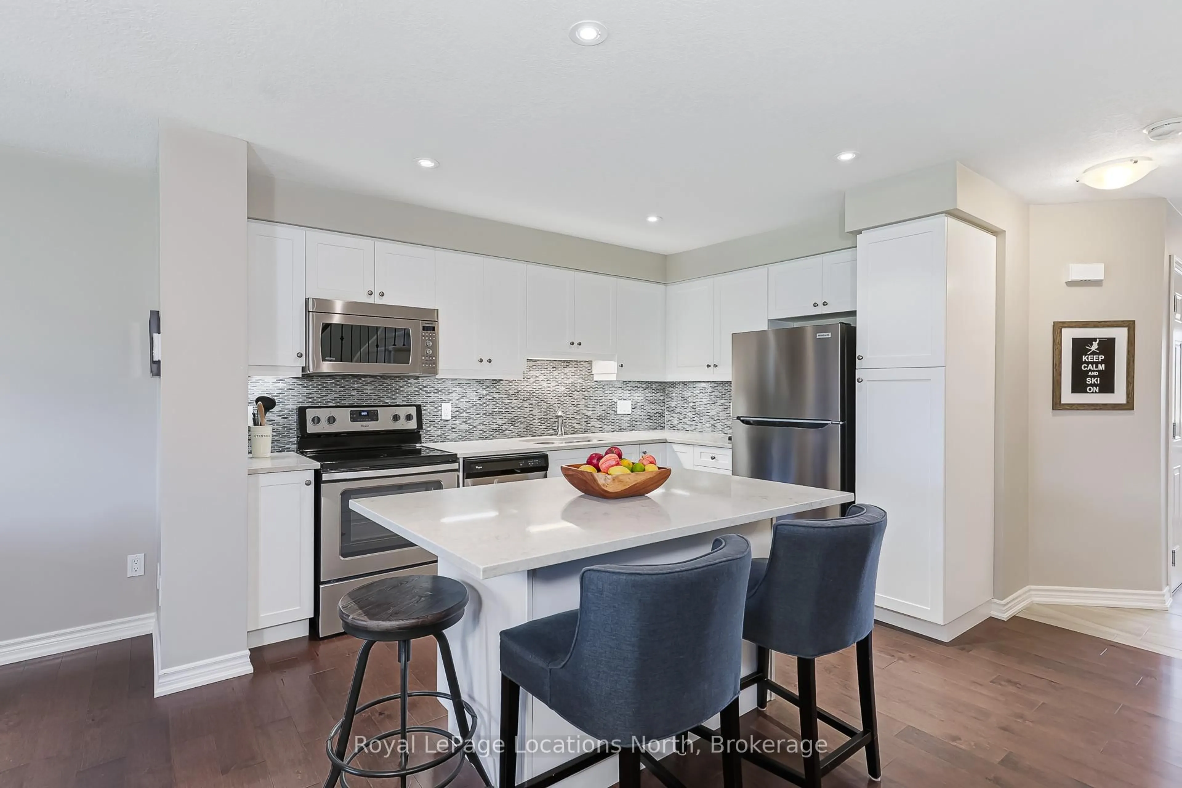 Open concept kitchen, ceramic/tile floor for 17 Conservation Way, Collingwood Ontario L9Y 0G9