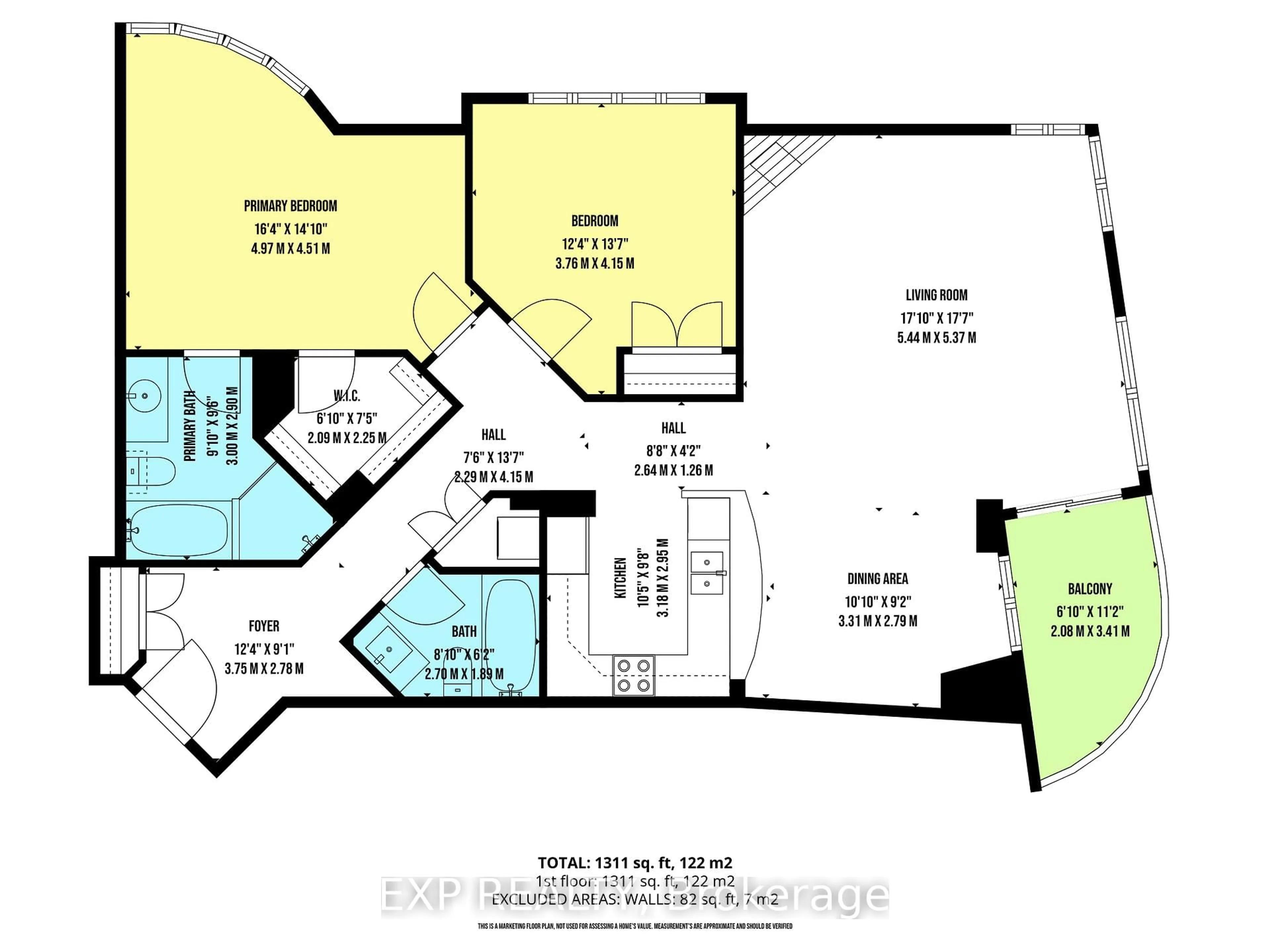 Floor plan for 2 Toronto St #905, Barrie Ontario L4N 9R2