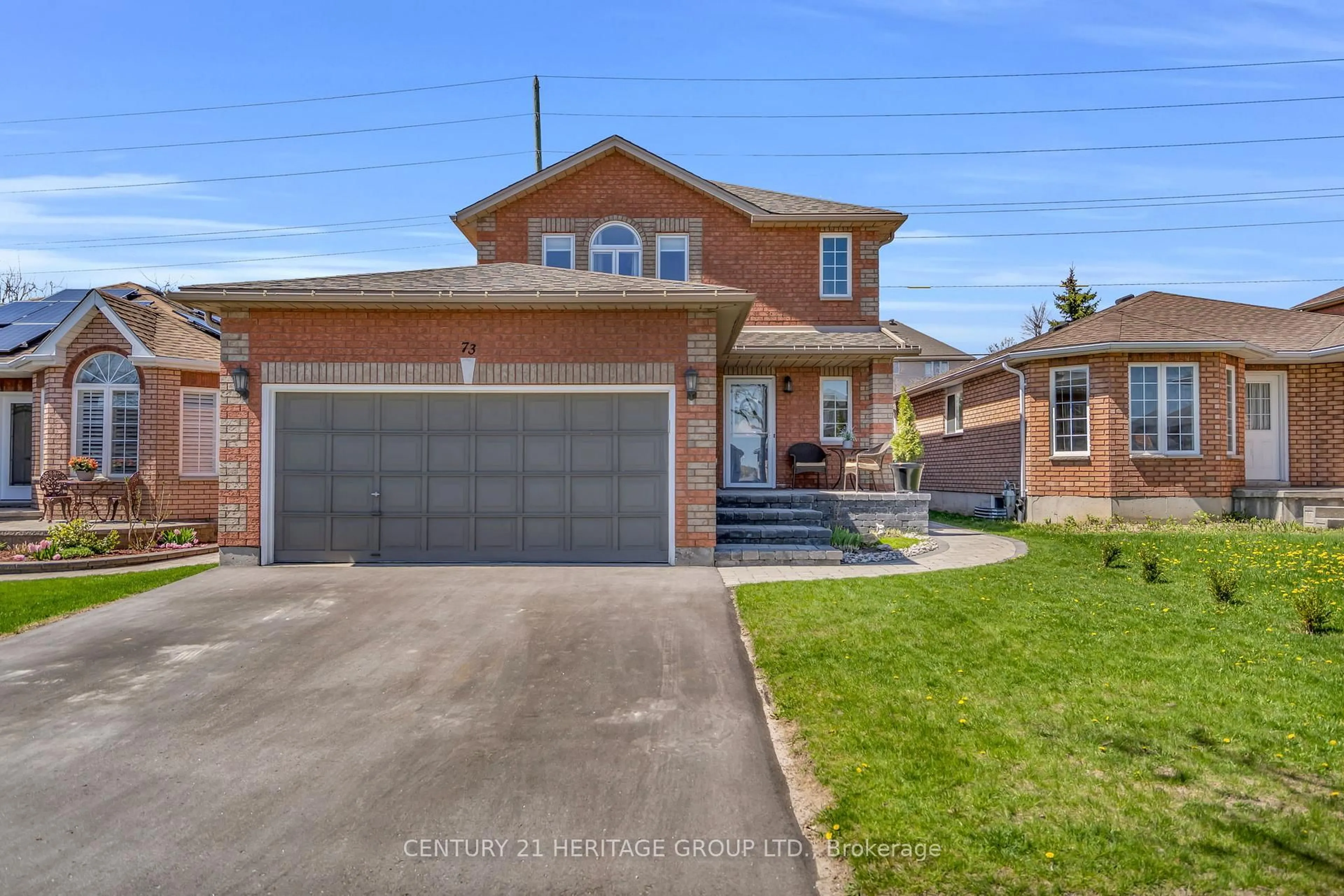 Home with brick exterior material, street for 73 Stollar Blvd, Barrie Ontario L4M 6N3